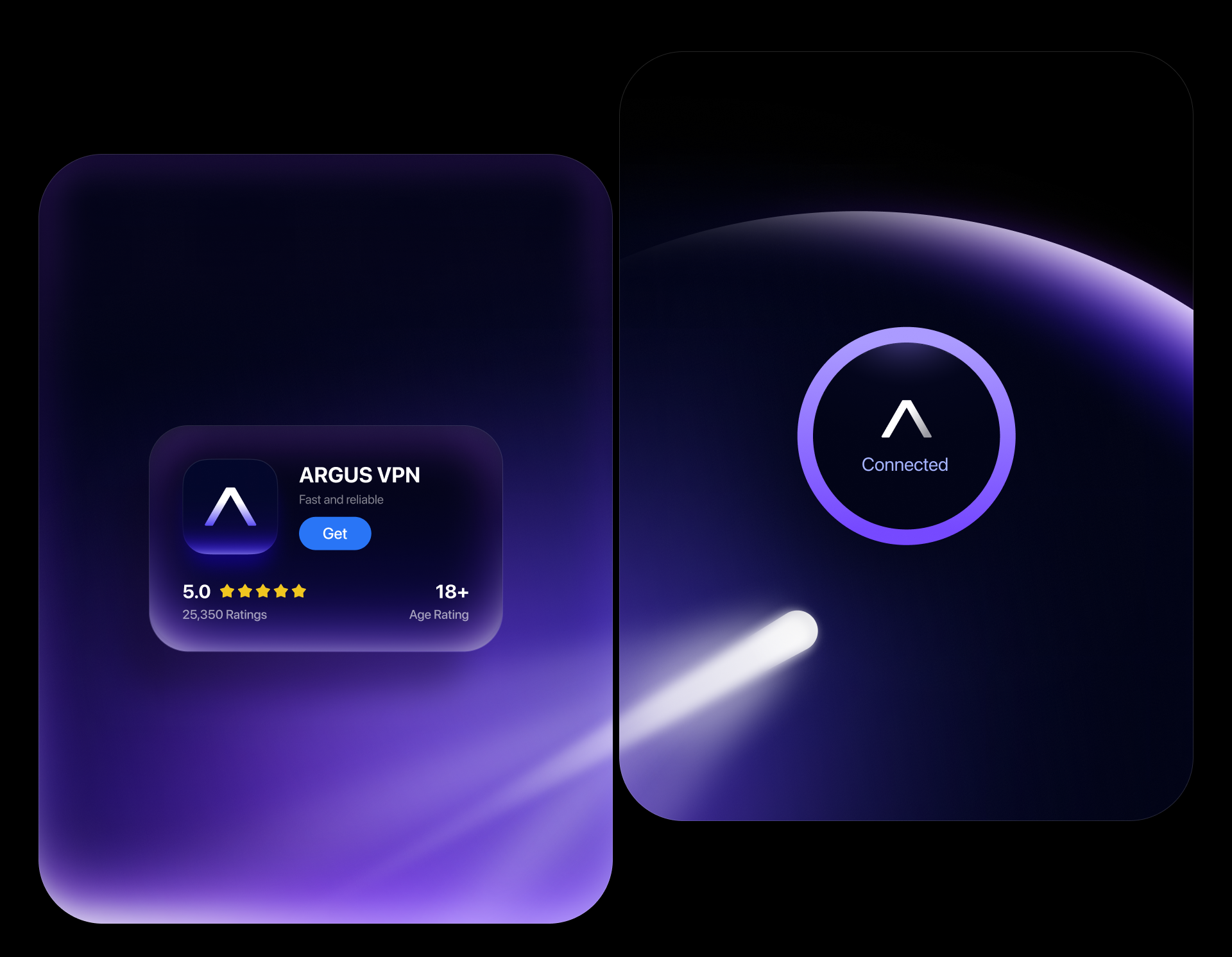 ARGUS VPN — Дизайн Вебсайта и мобильного приложения — Изображение №9 — Интерфейсы, Анимация на Dprofile