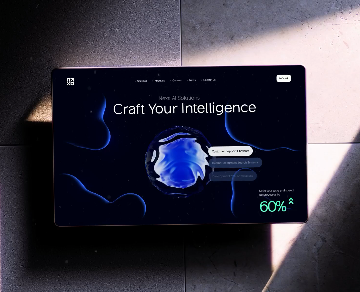 Nexa AI — Брендинг и вебсайт дизайн — Интерфейсы, Брендинг на Dprofile