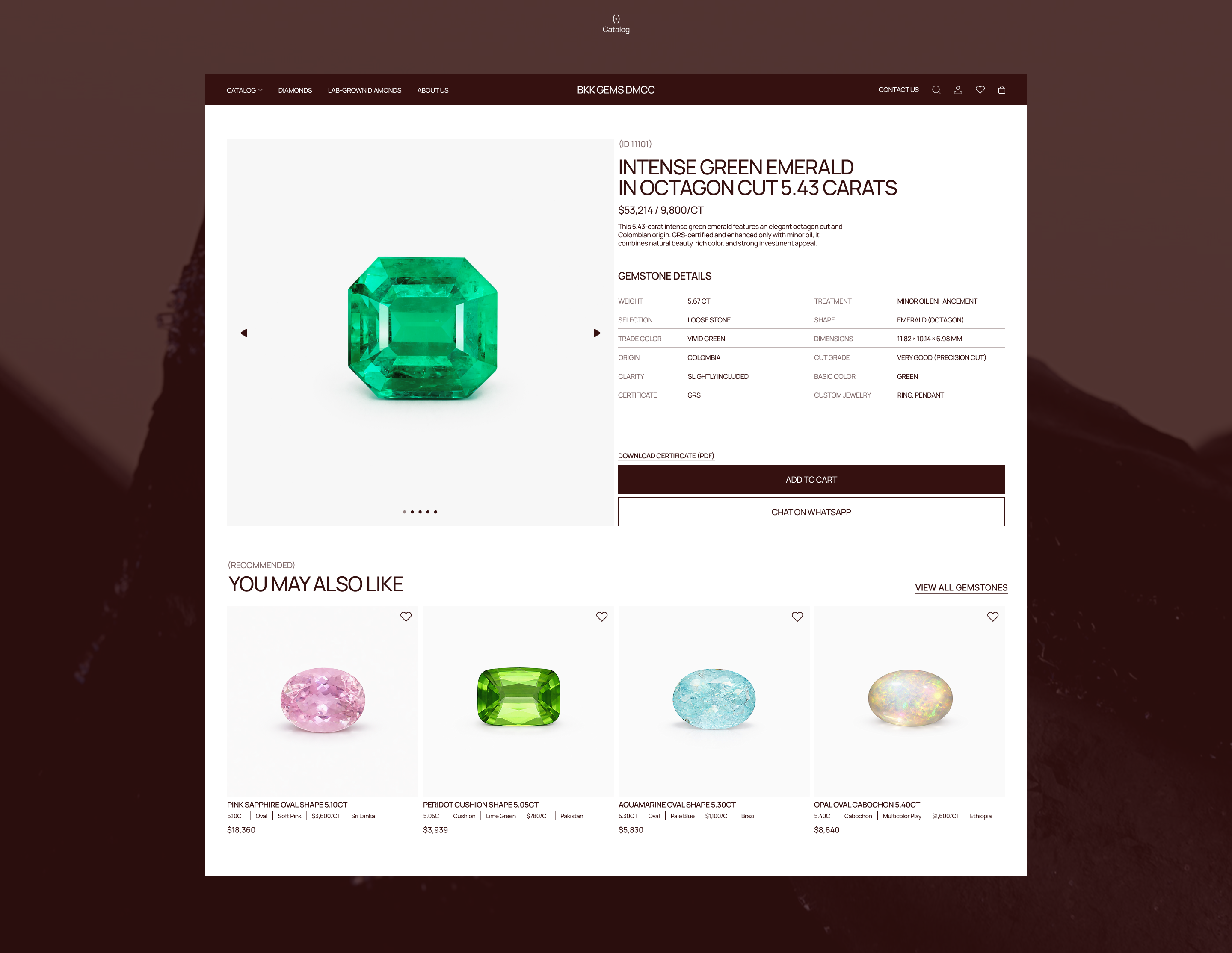 BKK Gems DMCC | E-commerce — Изображение №7 — Интерфейсы на Dprofile