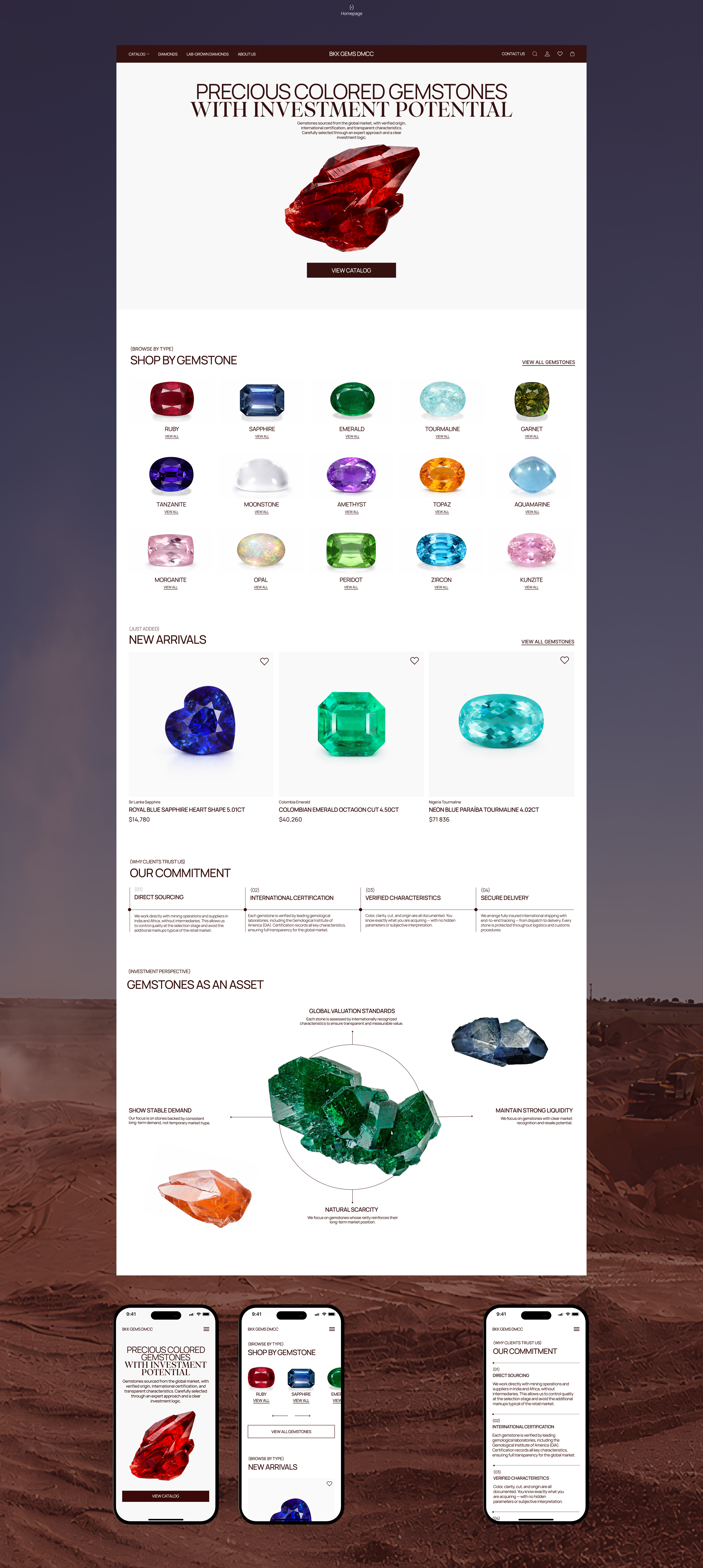 BKK Gems DMCC | E-commerce — Изображение №3 — Интерфейсы на Dprofile