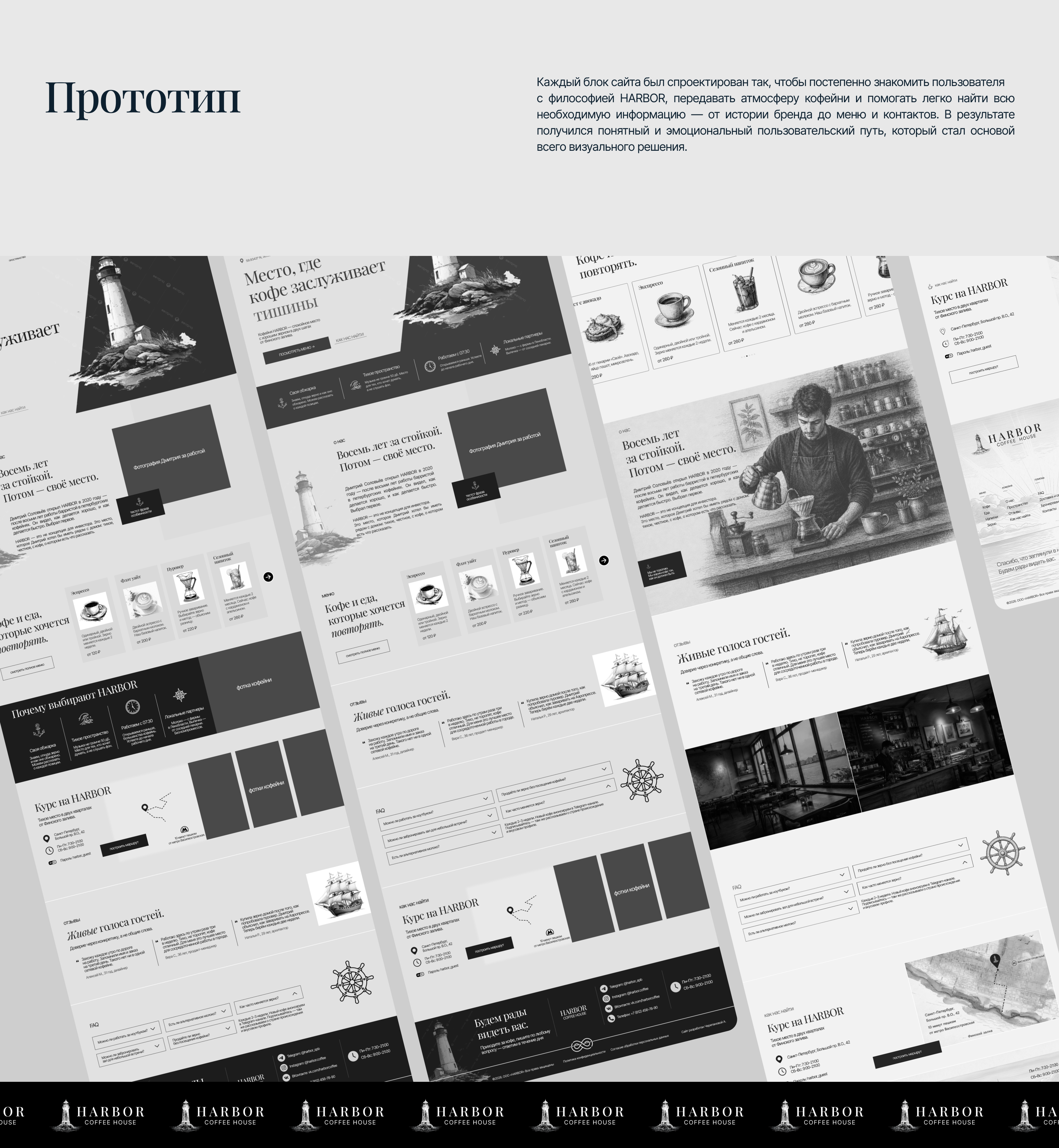 HARBOR | кофейня — Изображение №2 — Интерфейсы, Брендинг на Dprofile