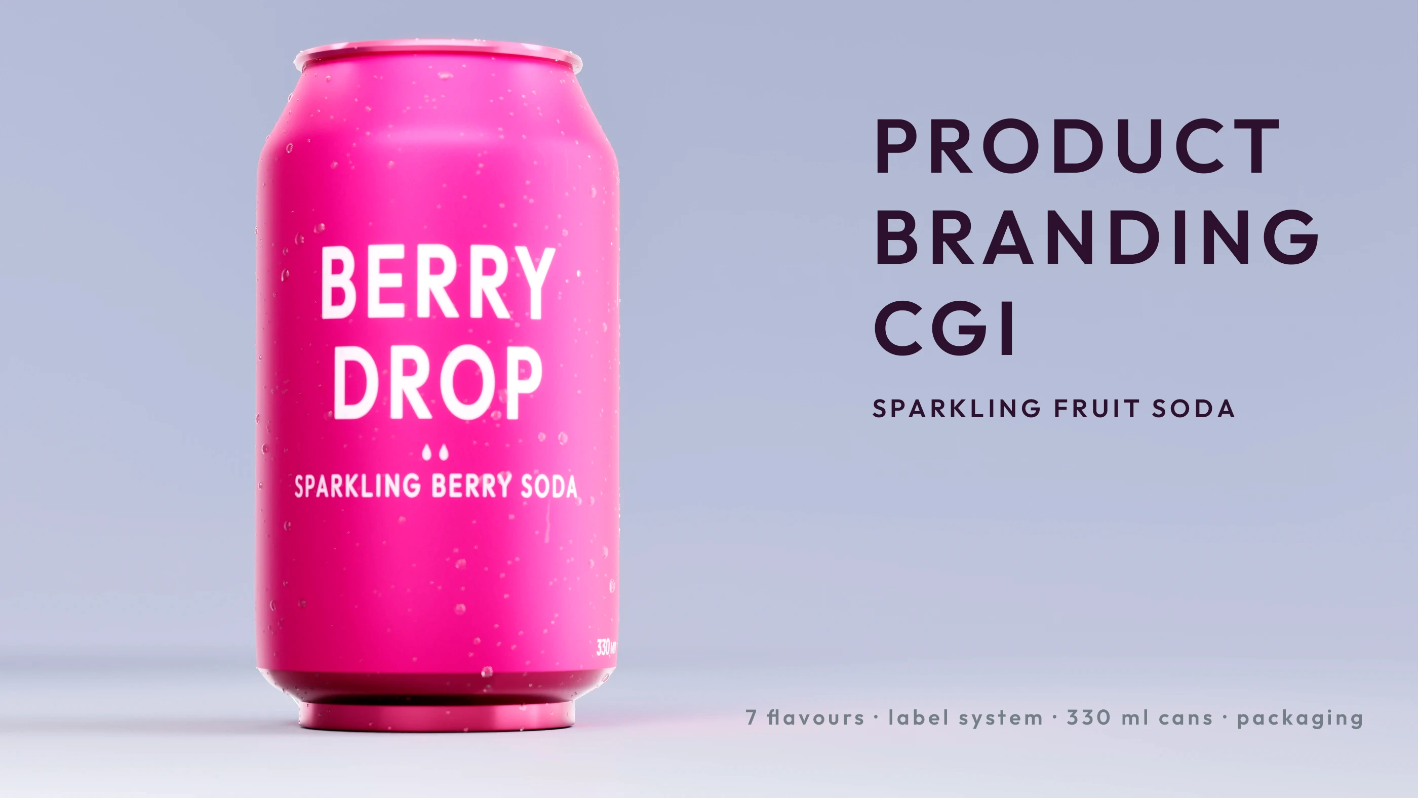 Berry Drop — концепт бренда газированных напитков — Изображение №1 — Брендинг, 3D на Dprofile