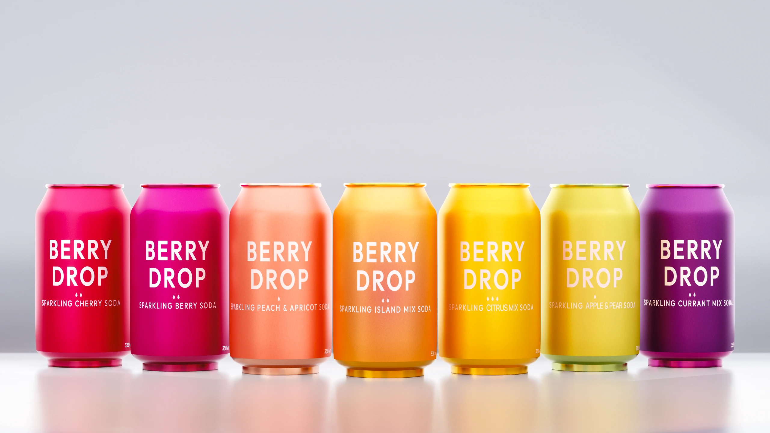 Berry Drop — концепт бренда газированных напитков — Изображение №4 — Брендинг, 3D на Dprofile