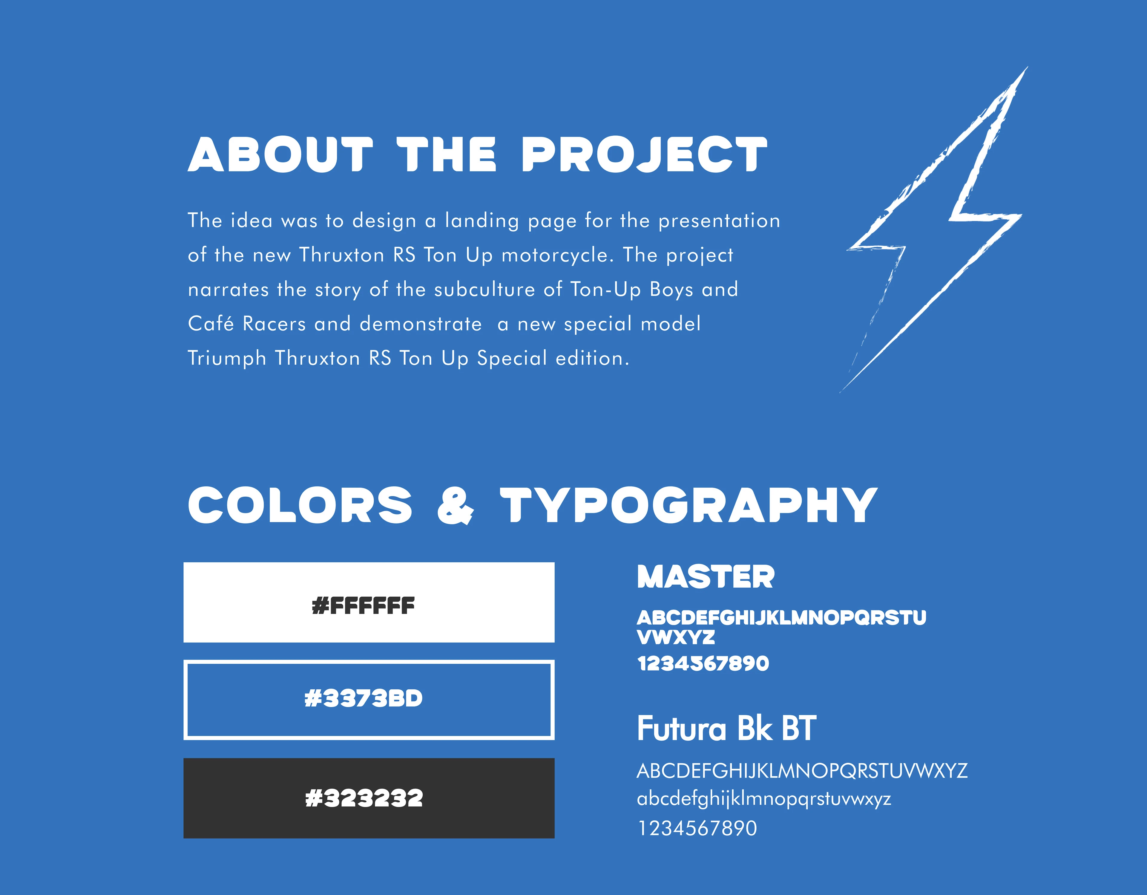 Landing Page — THRUXTON RS TON UP — Изображение №2 — Интерфейсы, 3D на Dprofile