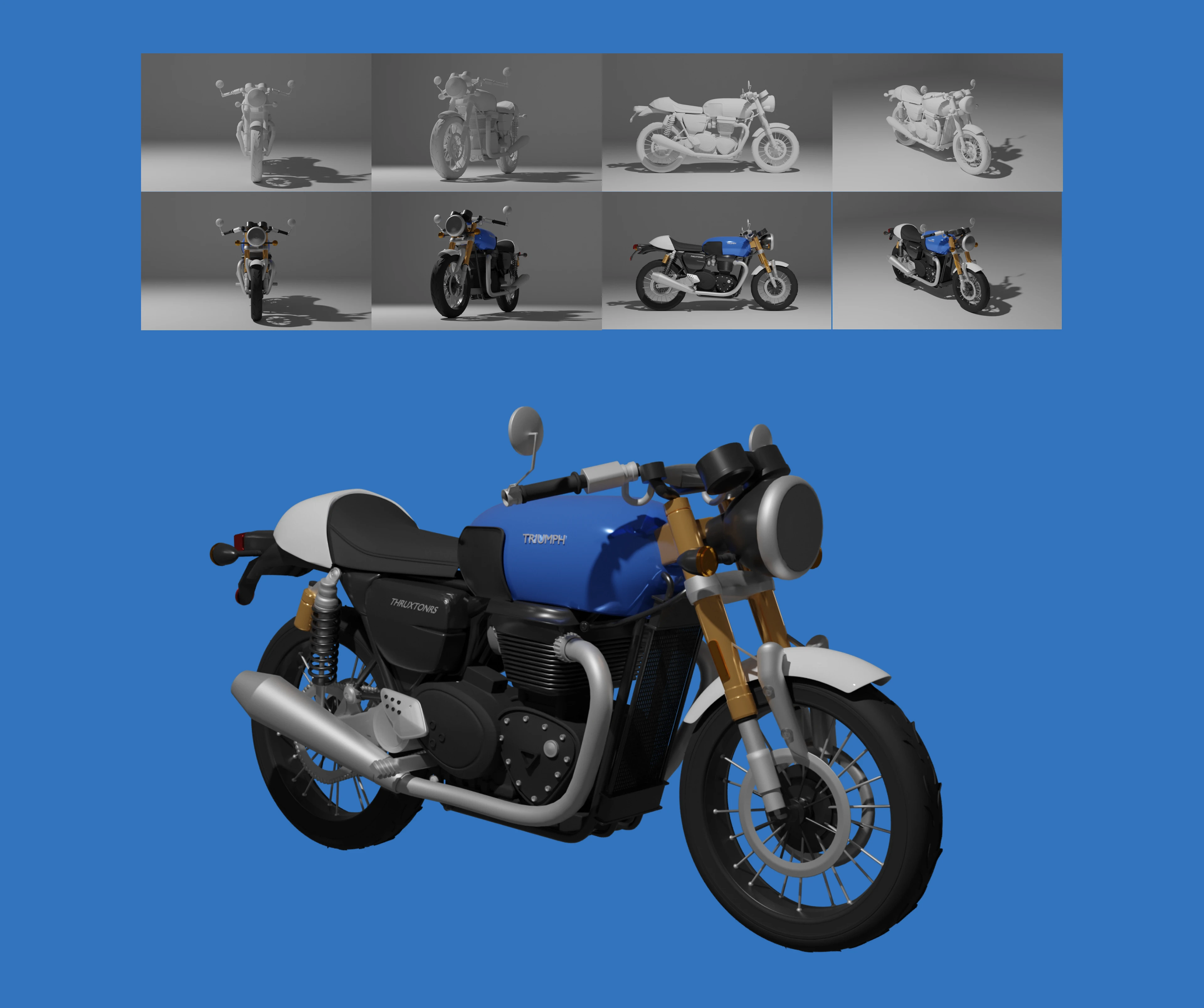 Landing Page — THRUXTON RS TON UP — Изображение №5 — Интерфейсы, 3D на Dprofile