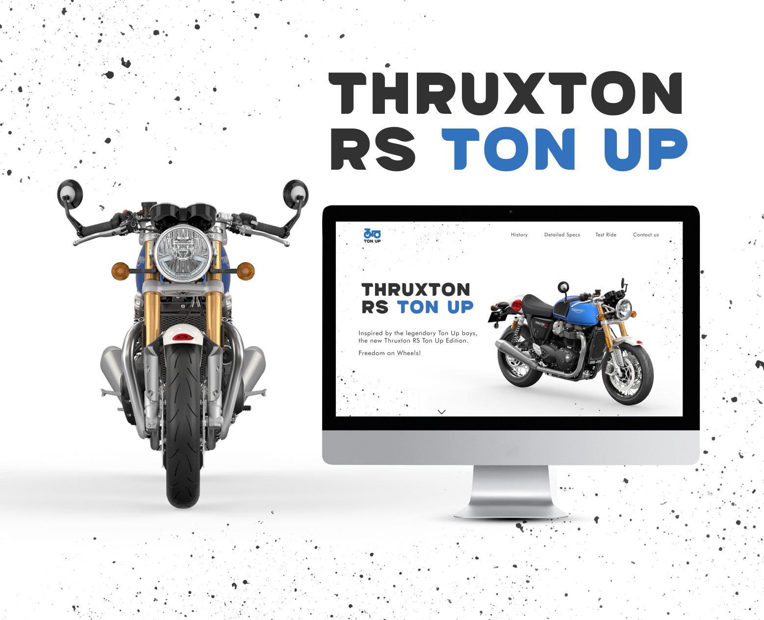 Landing Page — THRUXTON RS TON UP — Интерфейсы, 3D на Dprofile