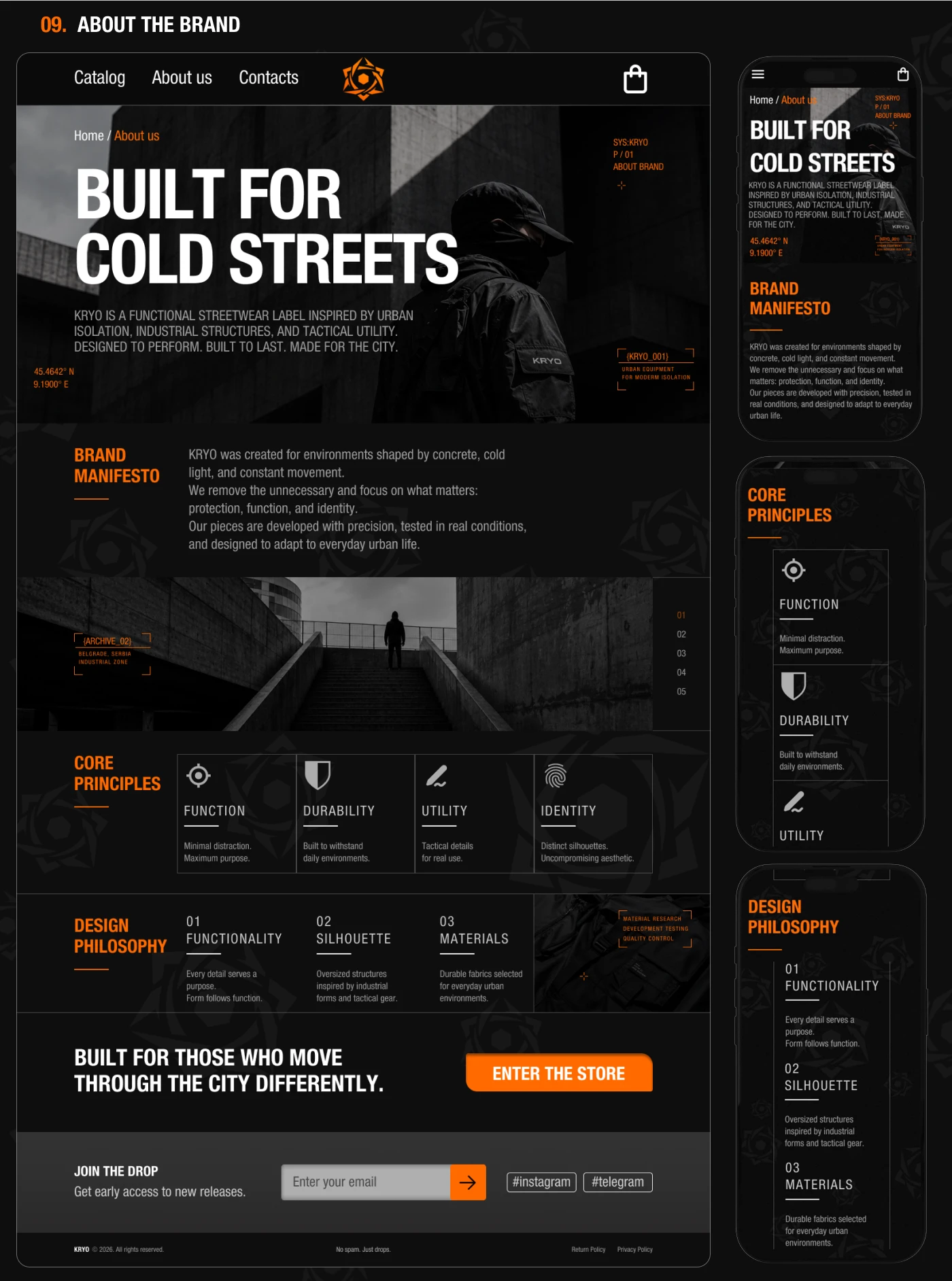 KRYO — Streetwear E-Commerce Website Design — Изображение №9 — Интерфейсы, Брендинг на Dprofile