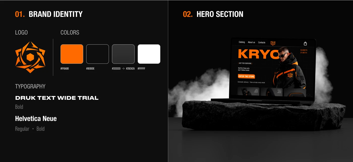 KRYO — Streetwear E-Commerce Website Design — Изображение №2 — Интерфейсы, Брендинг на Dprofile