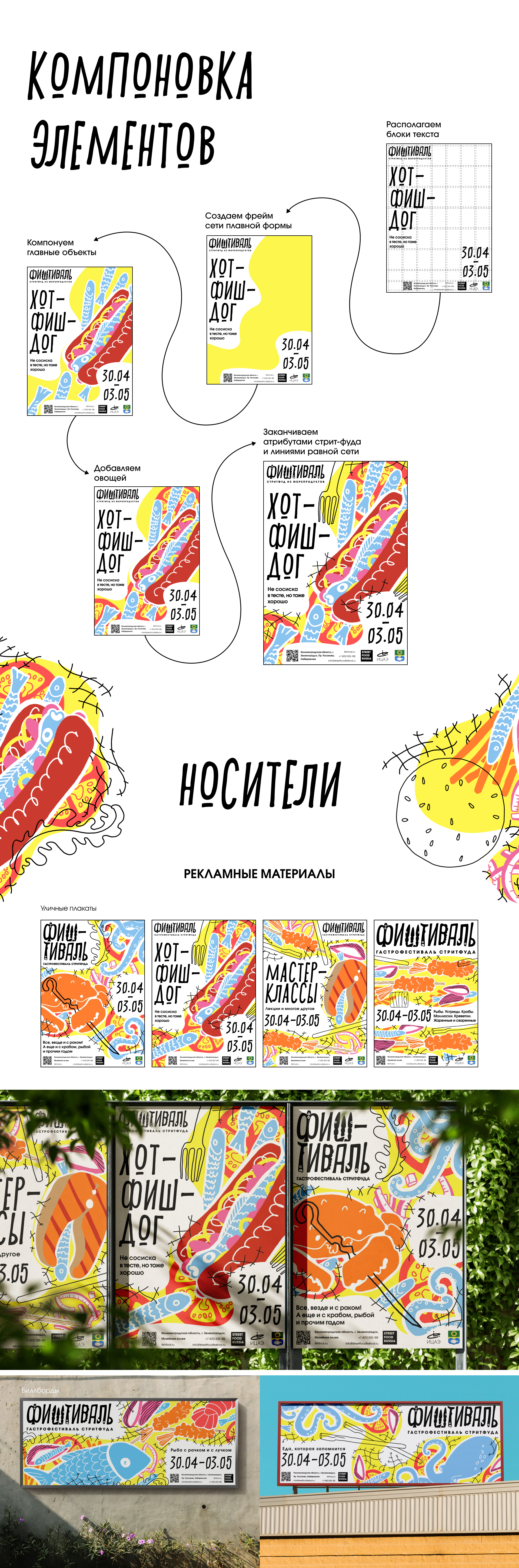 ФИШТИВАЛЬ | Гастрофестиваль стритфуда — Изображение №3 — Брендинг, Графика на Dprofile