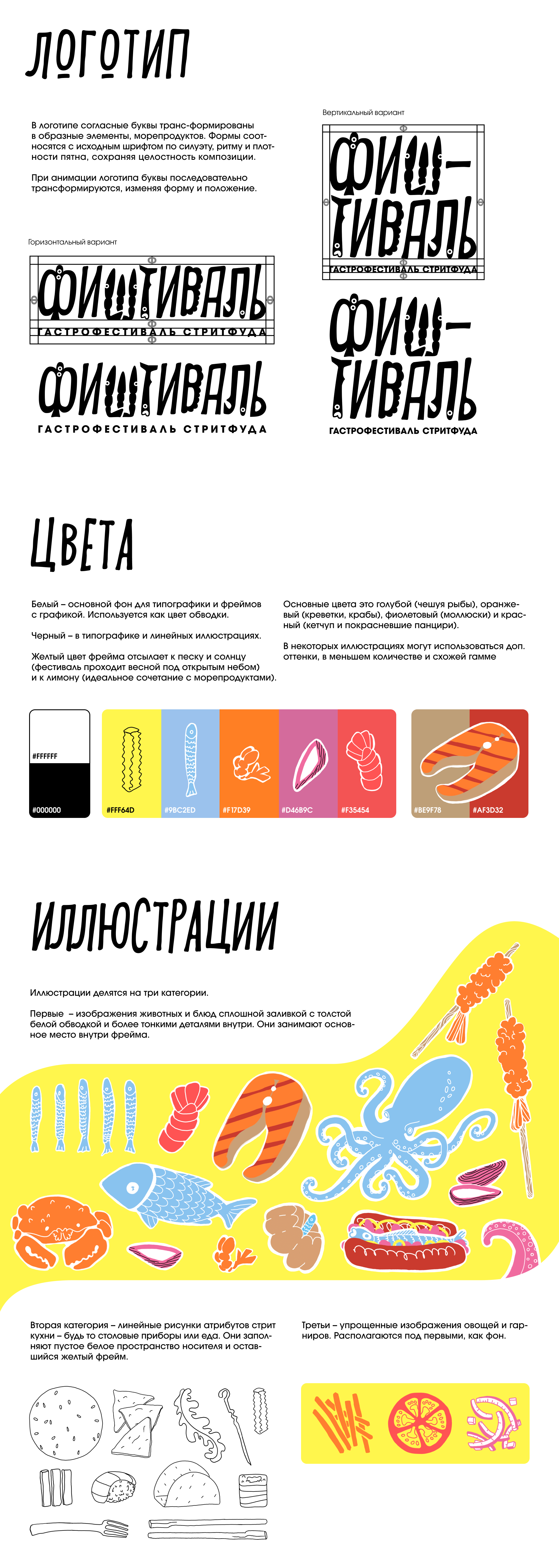 ФИШТИВАЛЬ | Гастрофестиваль стритфуда — Изображение №2 — Брендинг, Графика на Dprofile
