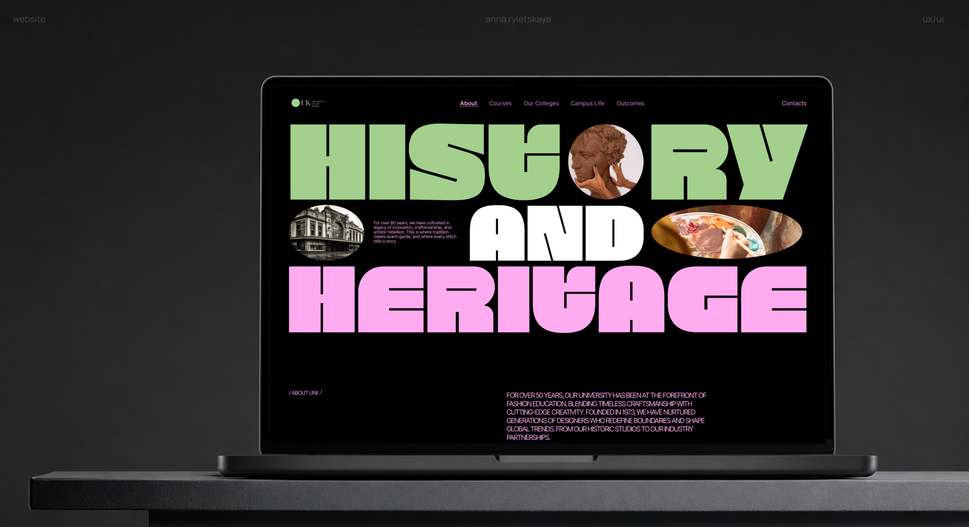 website - university of art and design — Изображение №1 — Интерфейсы на Dprofile