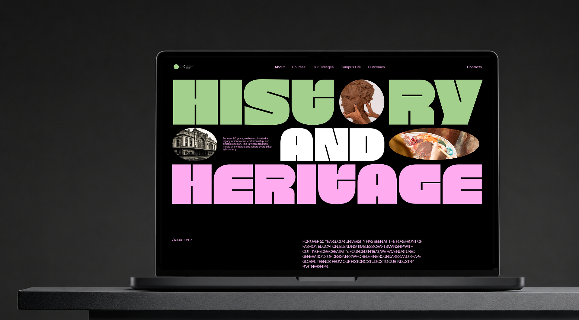 website - university of art and design — Изображение №7 — Интерфейсы на Dprofile