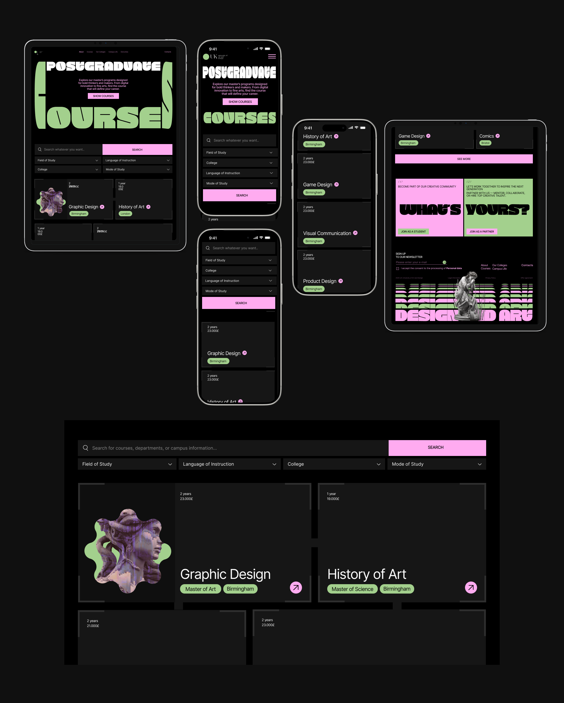 website - university of art and design — Изображение №5 — Интерфейсы на Dprofile