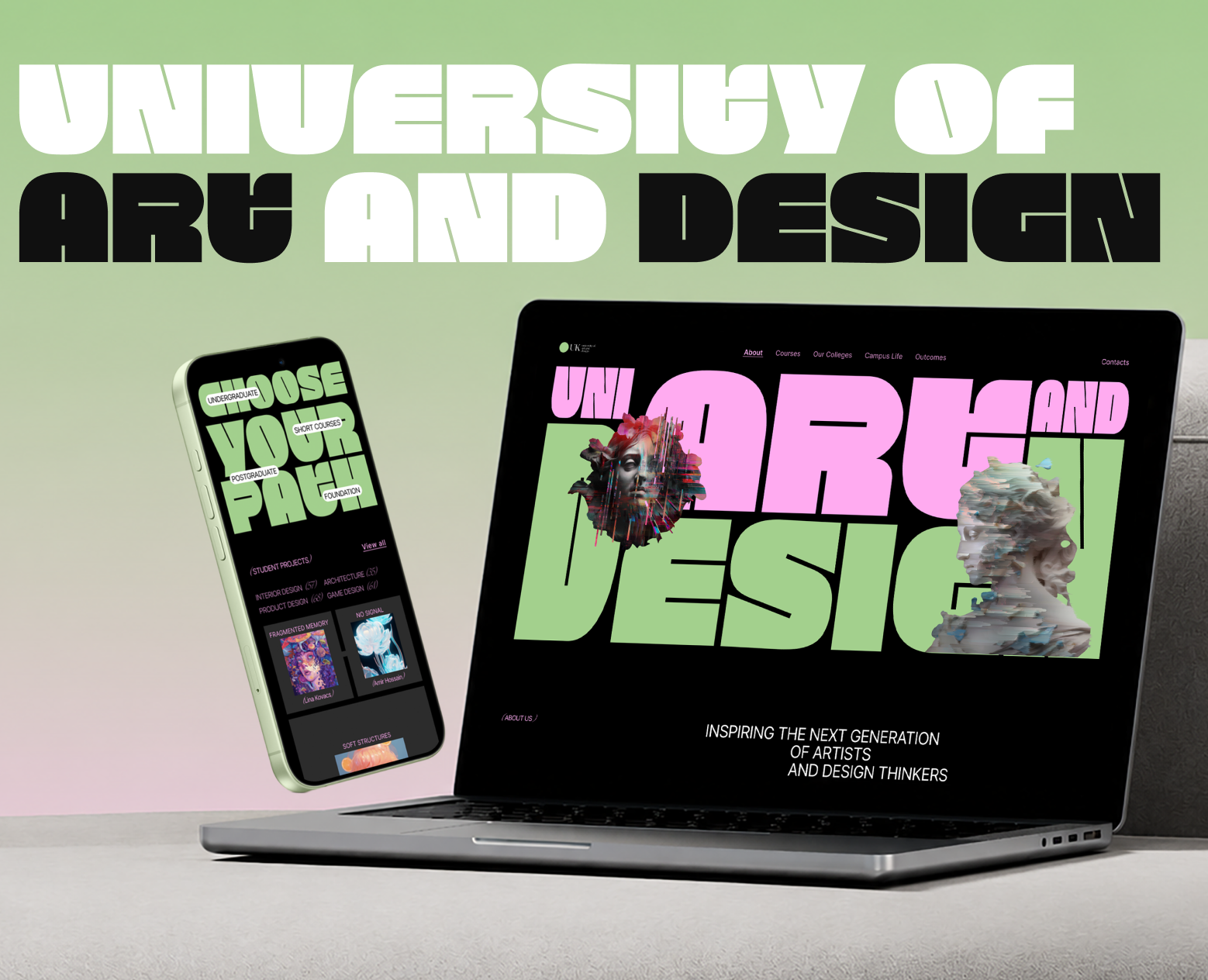 website - university of art and design — Интерфейсы на Dprofile