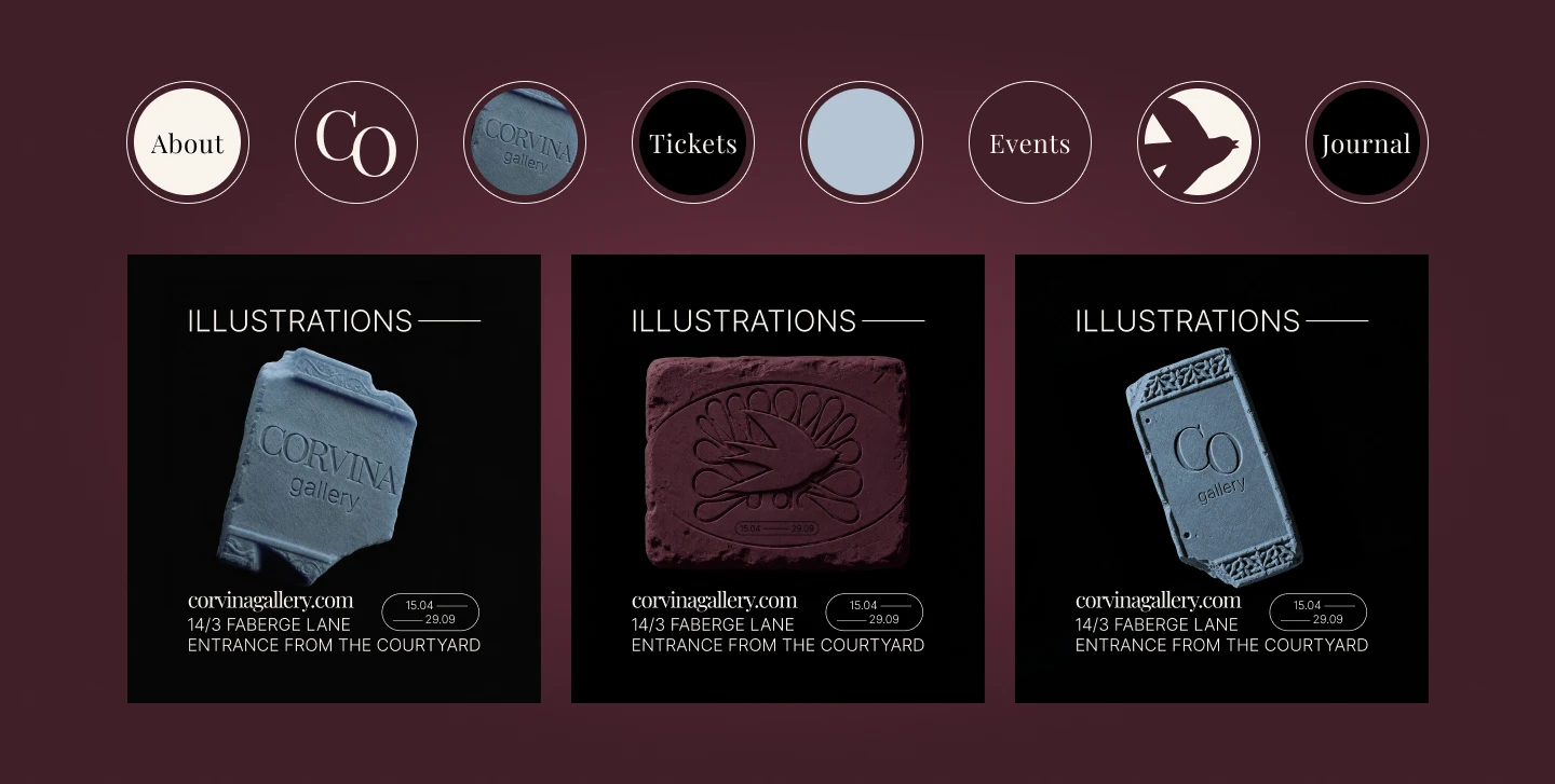 Corvina | Brand Identity | Art Gallery — Изображение №24 — Брендинг на Dprofile