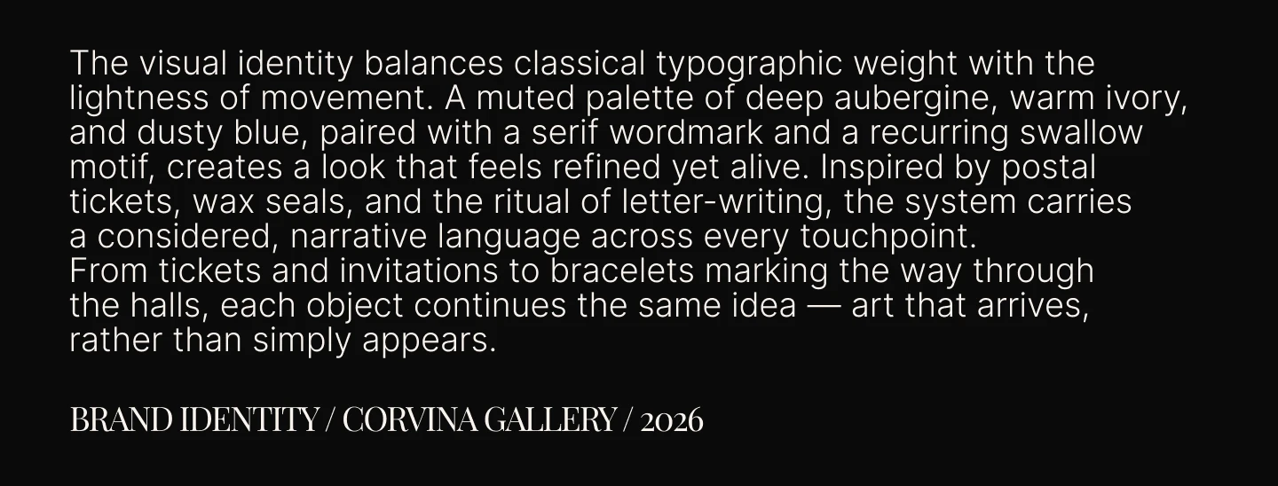 Corvina | Brand Identity | Art Gallery — Изображение №7 — Брендинг на Dprofile