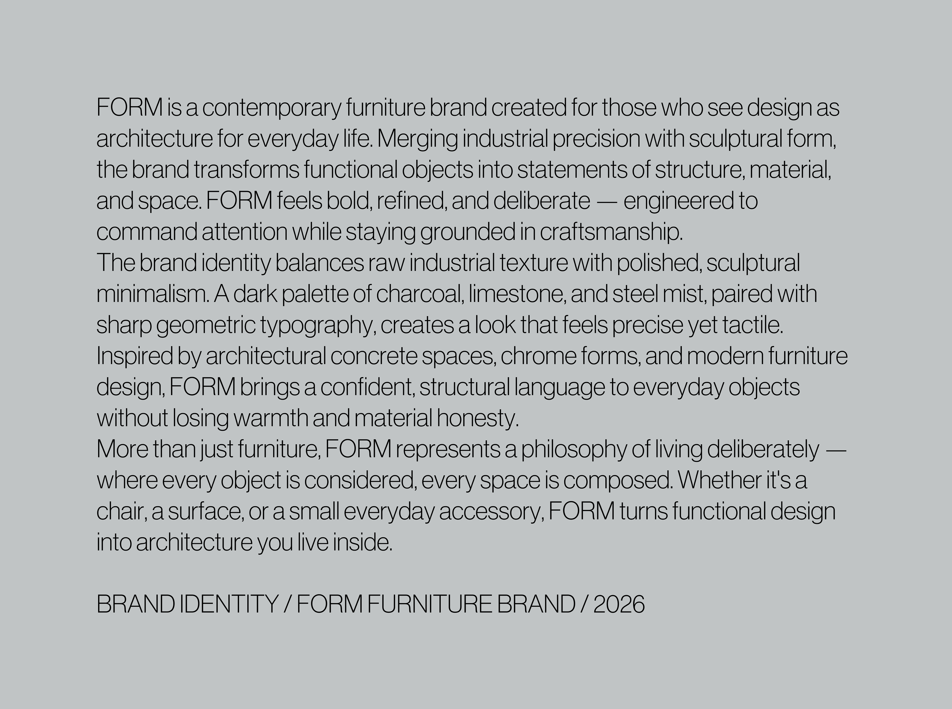 FORM | Furniture | Branding | Product Identity — Изображение №2 — Брендинг на Dprofile