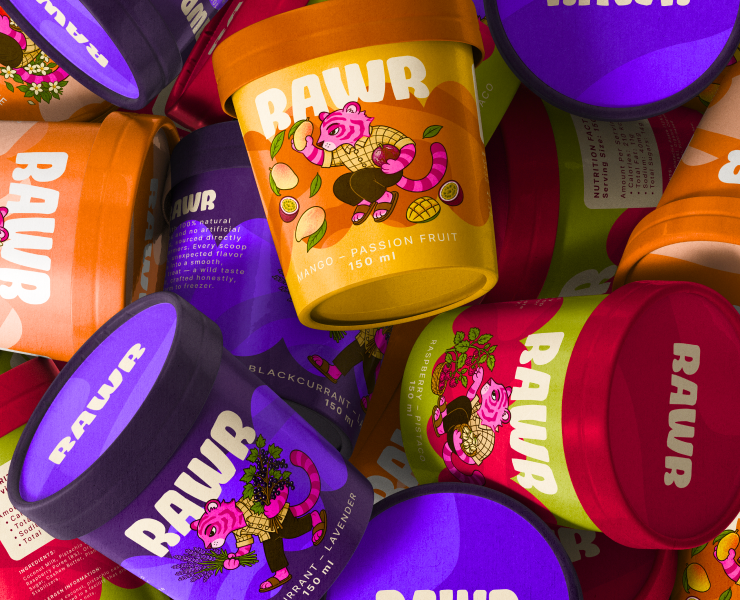 RAWR | Ice Cream | Branding Packaging — Брендинг на Dprofile