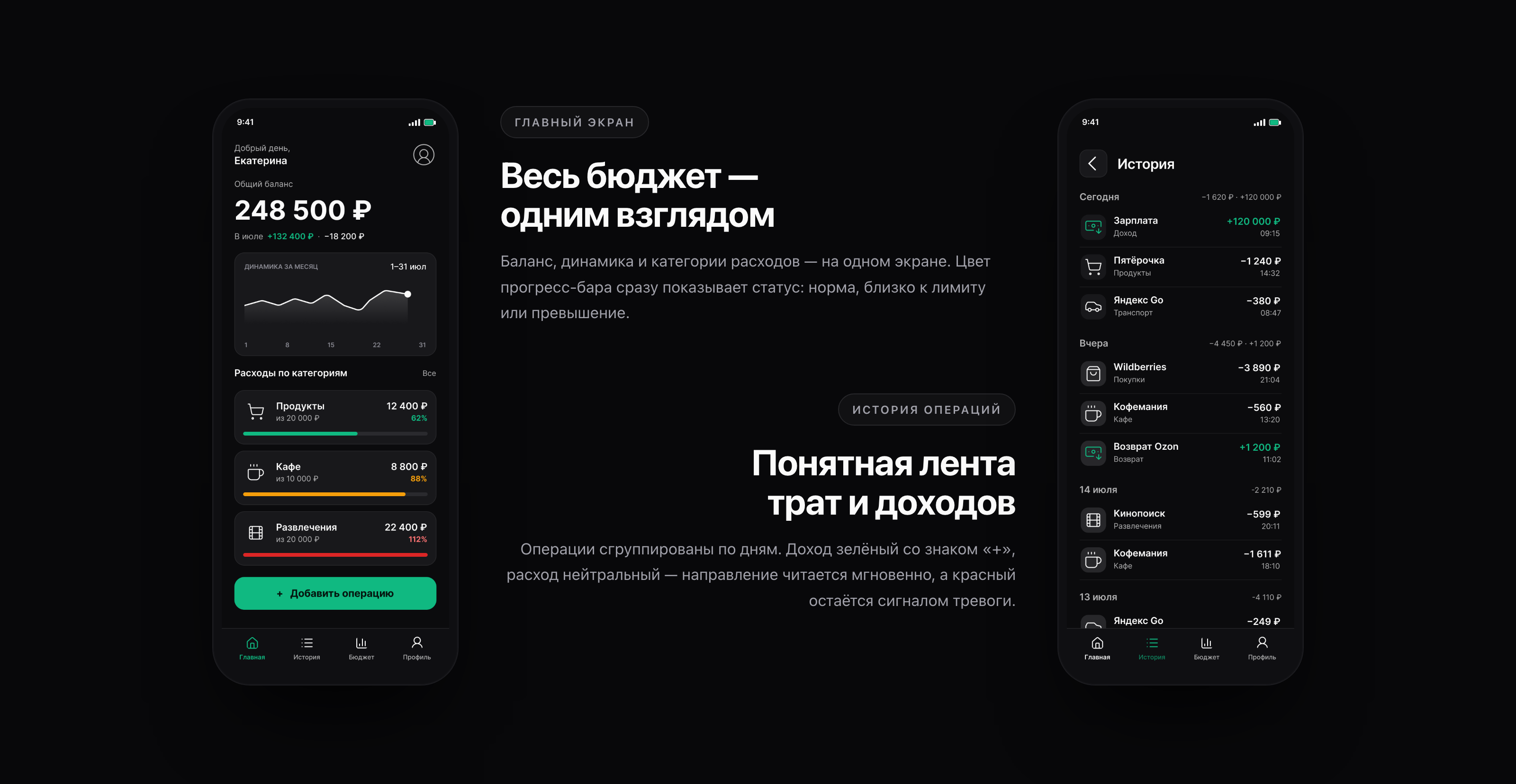 Ledger — мобильное приложение для личных финансов — Изображение №2 — Интерфейсы на Dprofile