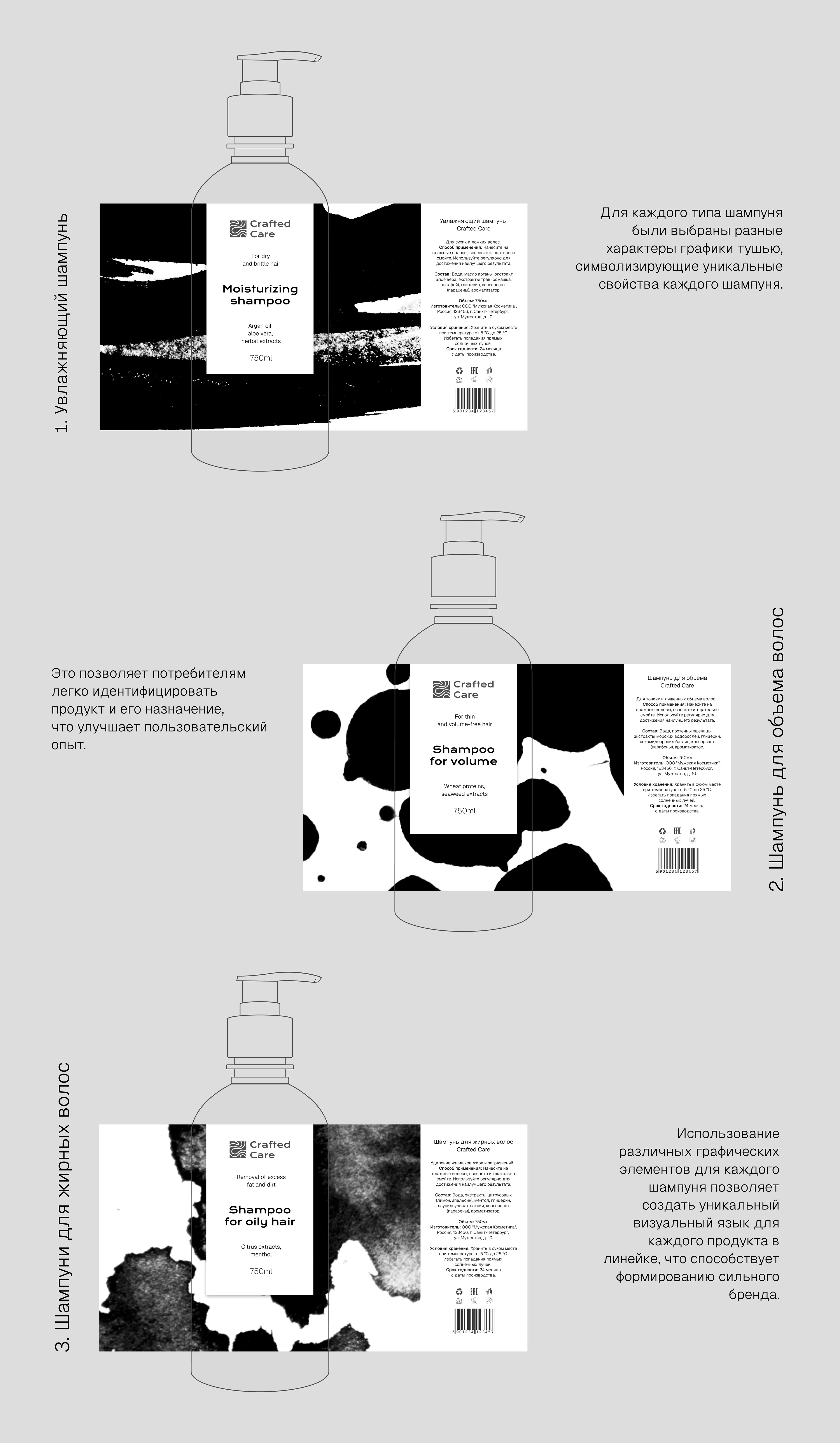 CRAFTED CARE | IDENTITY | LABEL DESIGN — Изображение №8 — Брендинг на Dprofile
