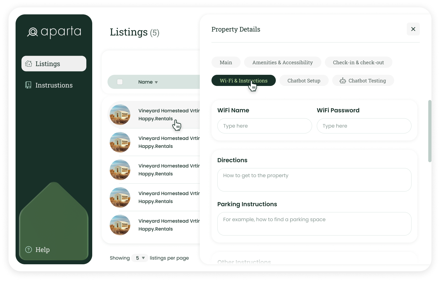 Aparta: Дизайн для B2B сервиса ИИ-автоматизации сообщений для хостов в Airbnb — Изображение №3 — Интерфейсы на Dprofile