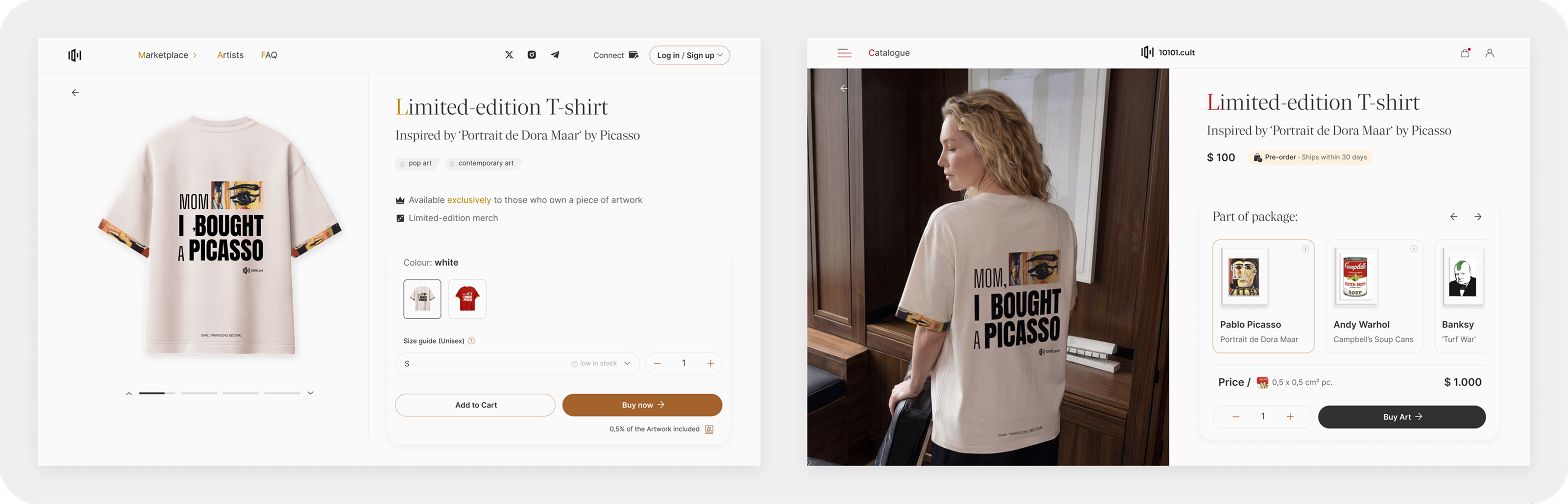 10101.shop: Дизайн B2C art-tech e-commerce платформы — Изображение №4 — Интерфейсы на Dprofile