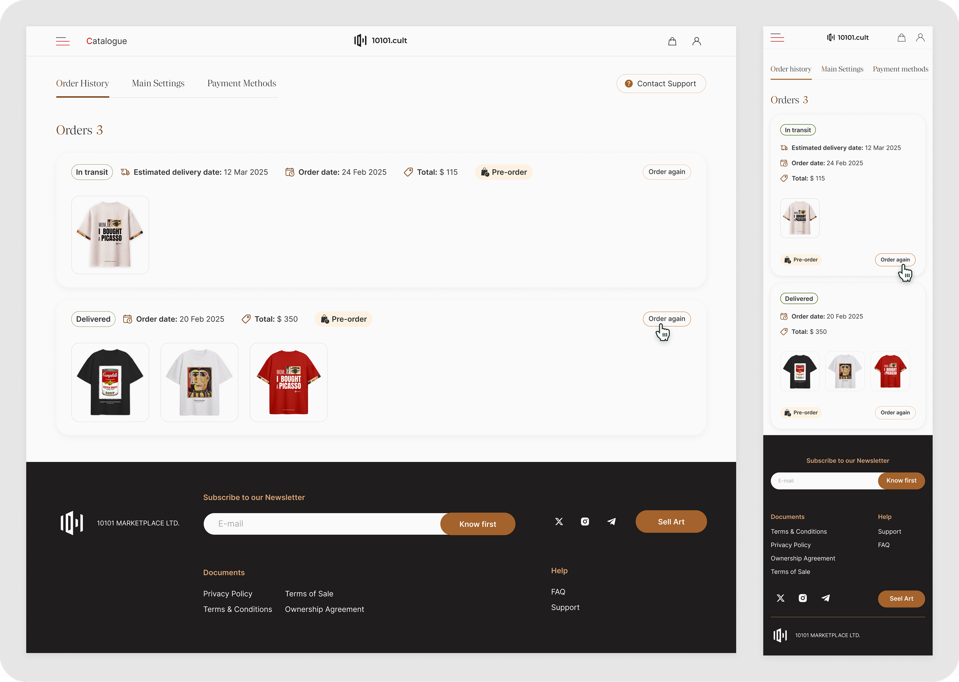 10101.shop: Дизайн B2C art-tech e-commerce платформы — Изображение №10 — Интерфейсы на Dprofile