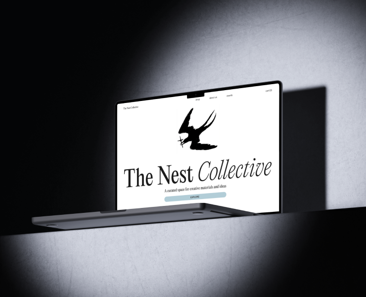 The Nest Collective — лендинг арт-пространства и магазина для творчества на Dprofile