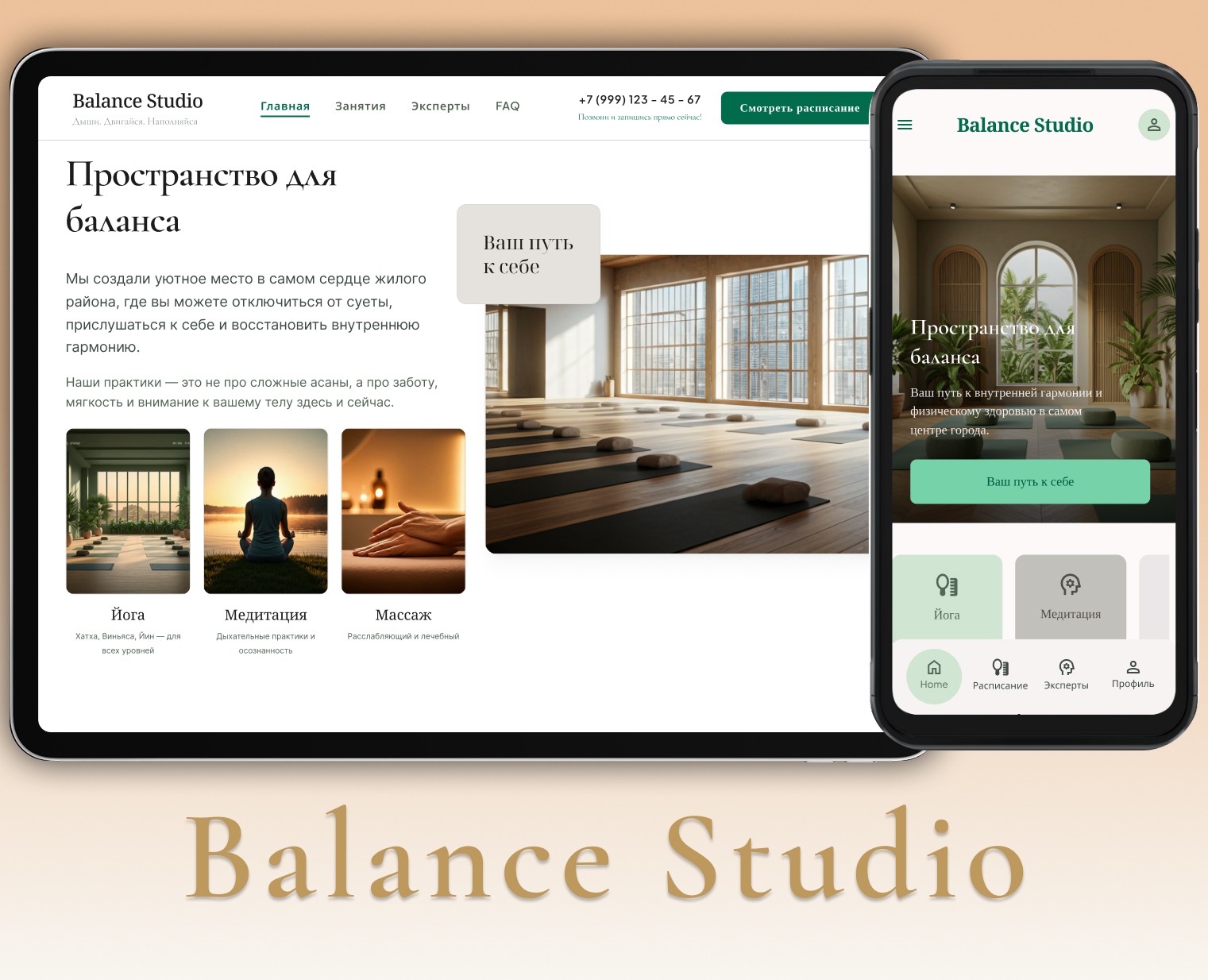 Balance Studio — Интерфейсы на Dprofile
