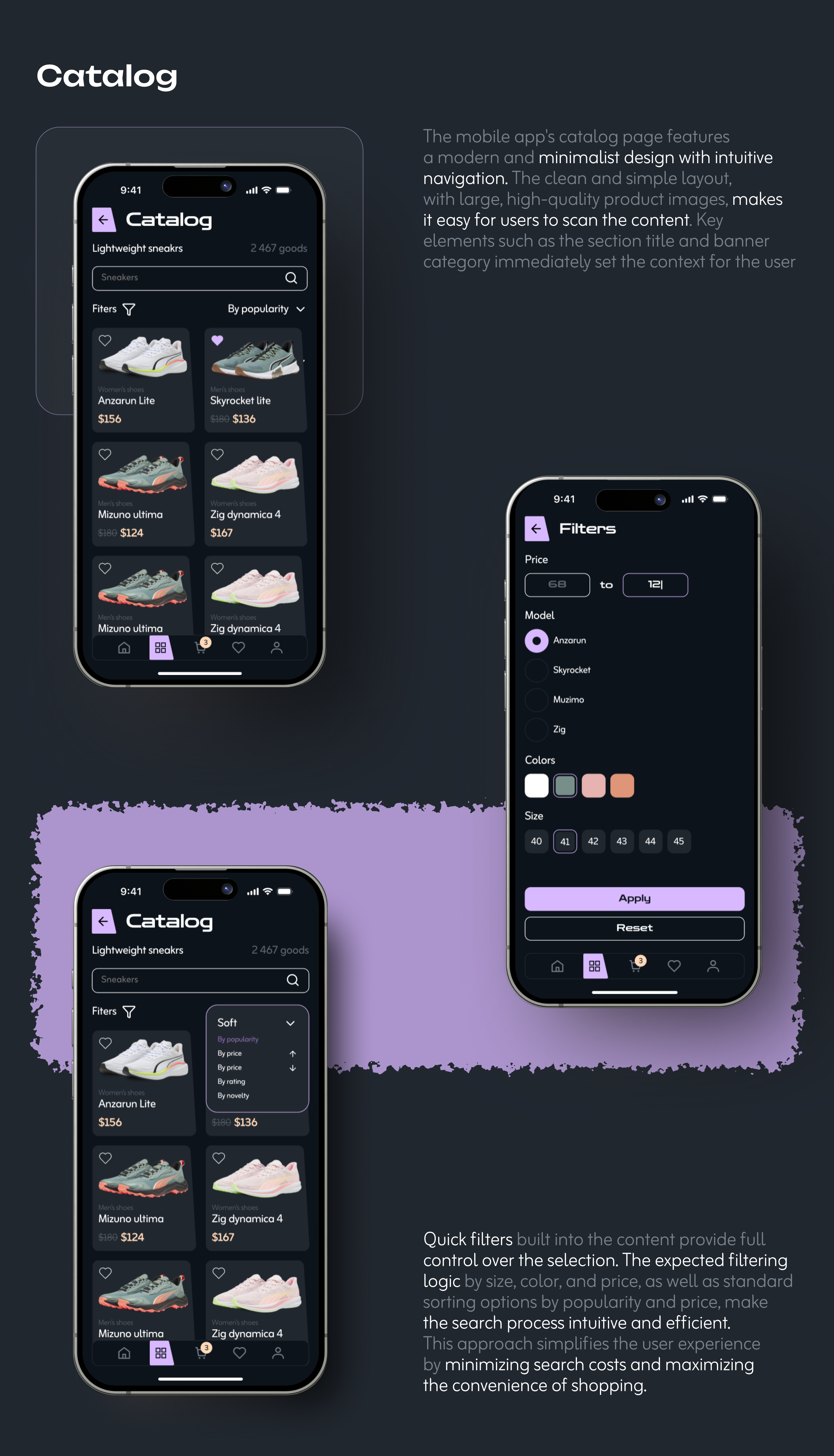 E-commerce mobile app / Мобильное приложение кроссовок — Изображение №9 — Интерфейсы на Dprofile