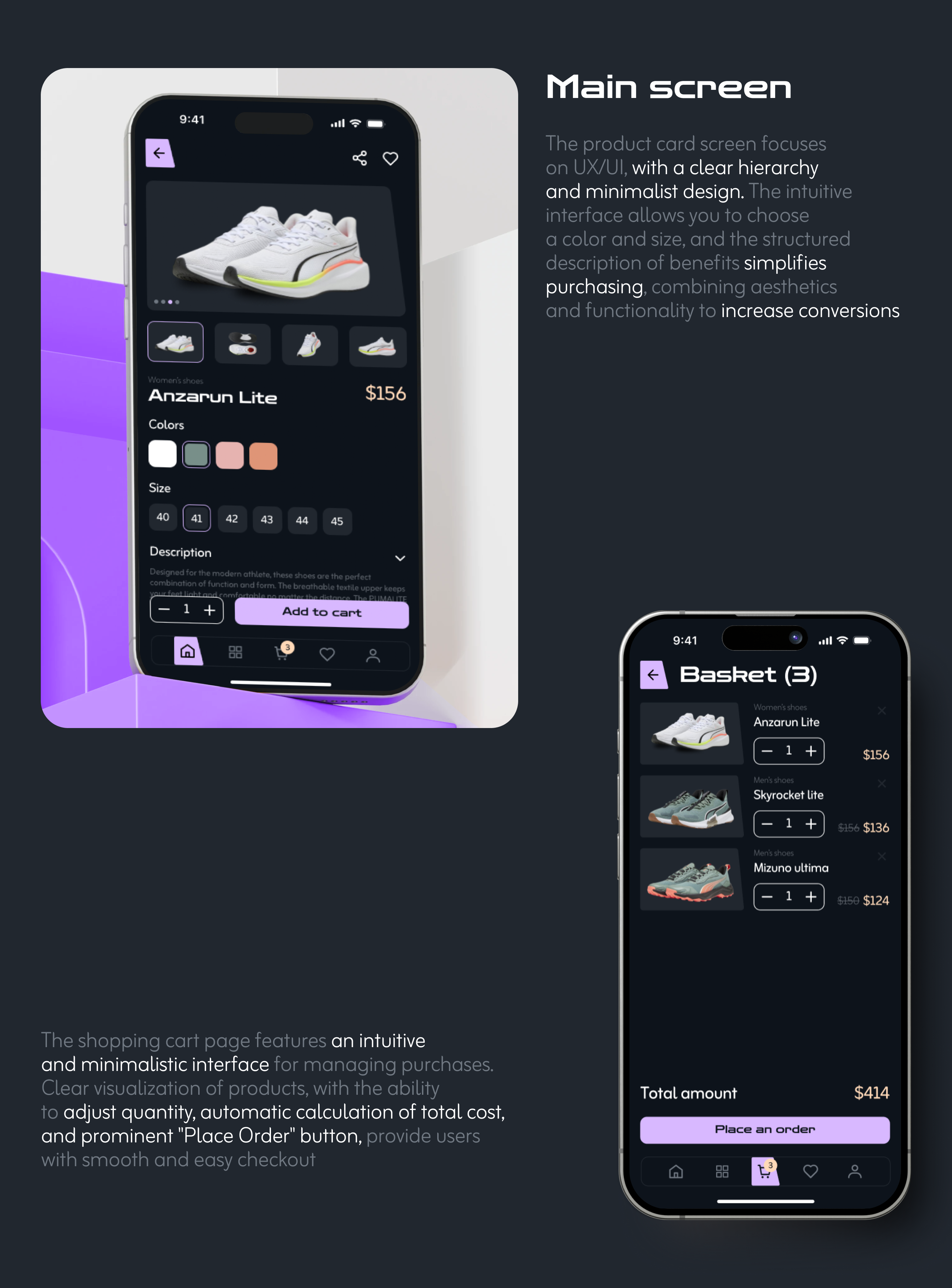 E-commerce mobile app / Мобильное приложение кроссовок — Изображение №10 — Интерфейсы на Dprofile