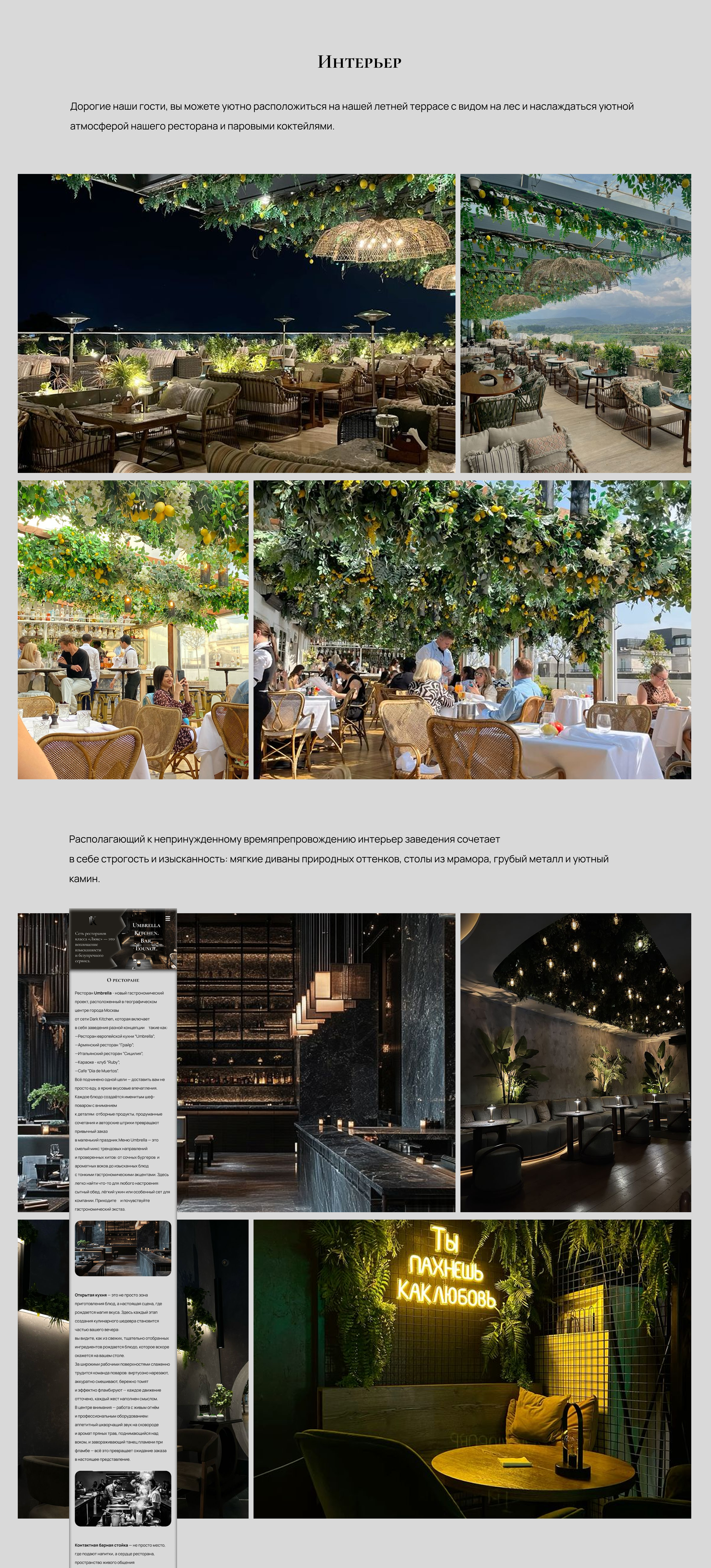 Umbrella Restaurant — Изображение №4 — Интерфейсы на Dprofile