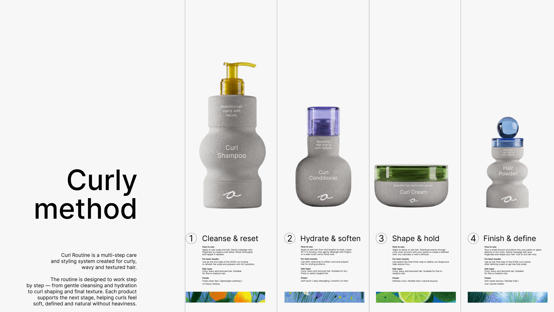 OOZE | Conceptual visual identity for a curly hair care bra… — Изображение №7 — Брендинг на Dprofile