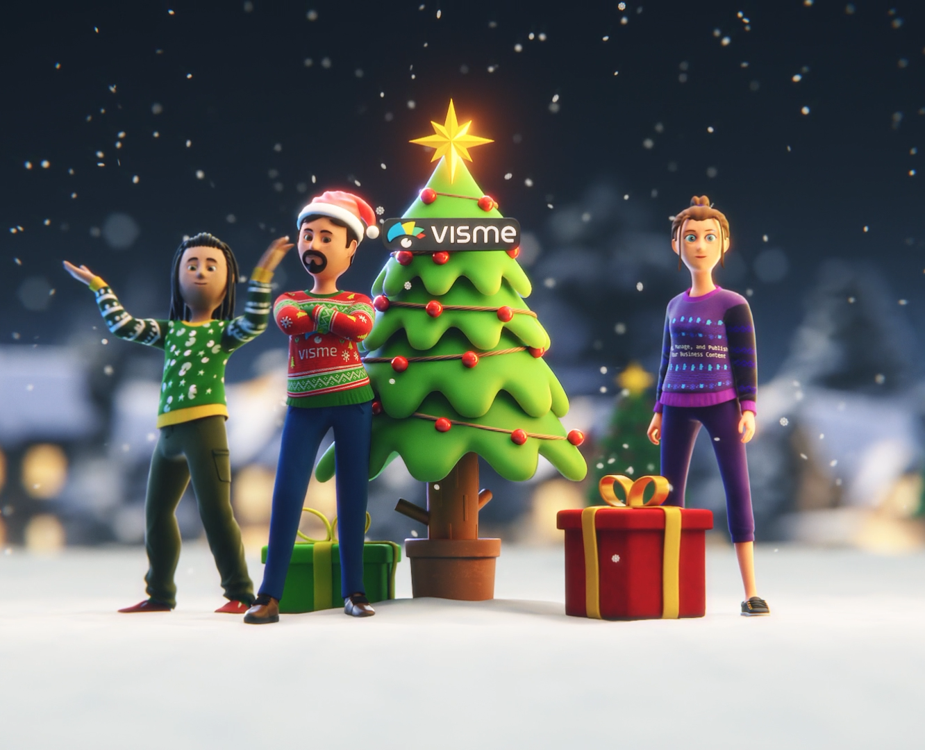Visme - New Year Video — 3D, Анимация на Dprofile