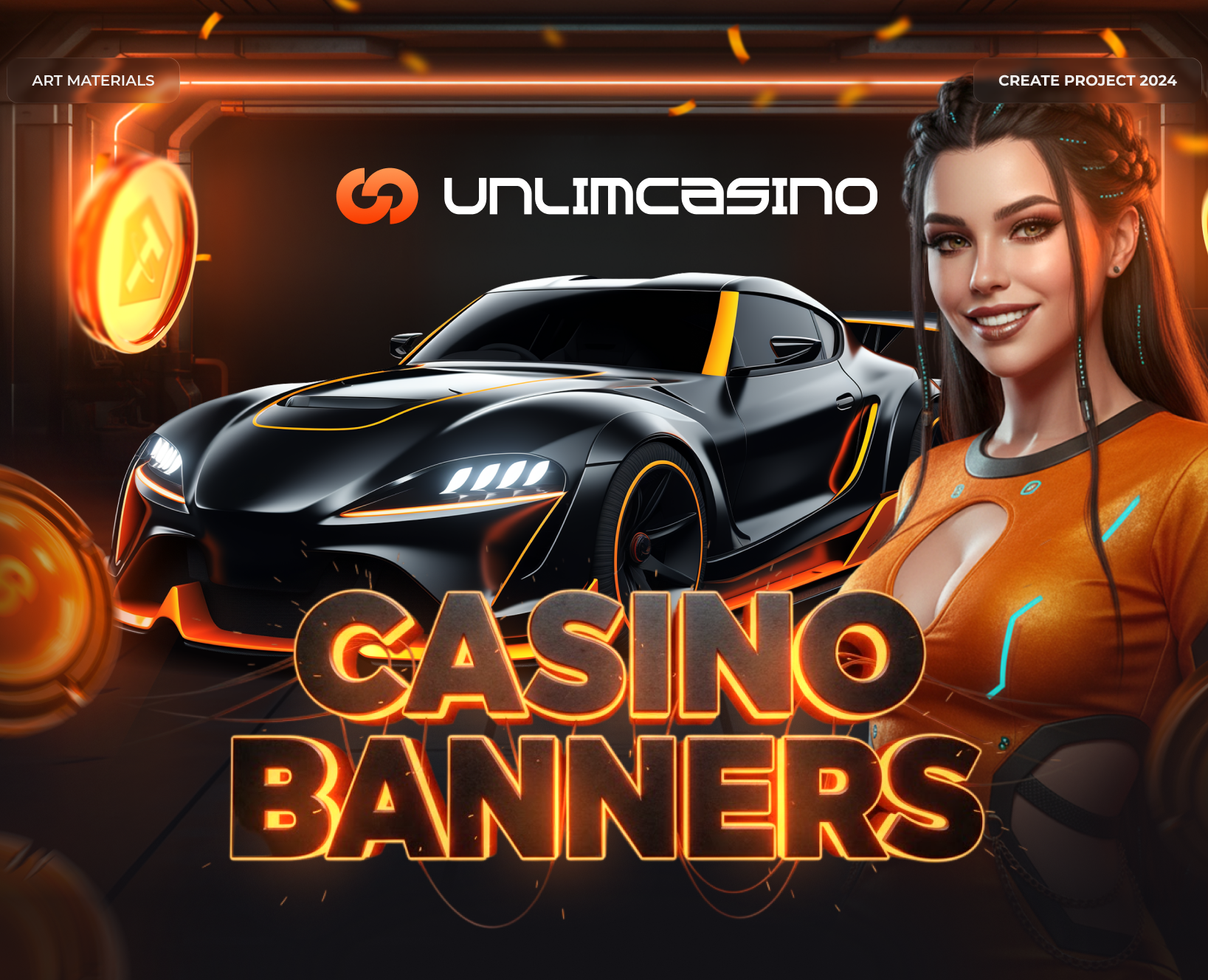 Unlim Casino I Gambling — Графика, Маркетинг на Dprofile