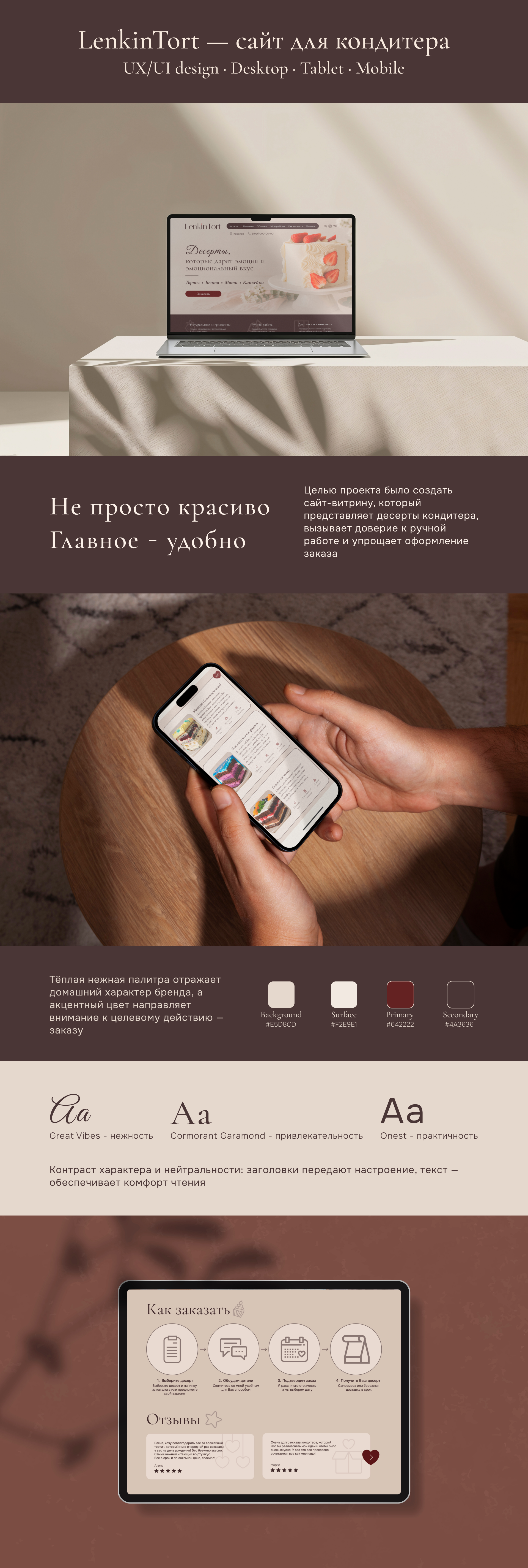 Сайт-витрина для кондитера — Изображение №1 — Интерфейсы на Dprofile
