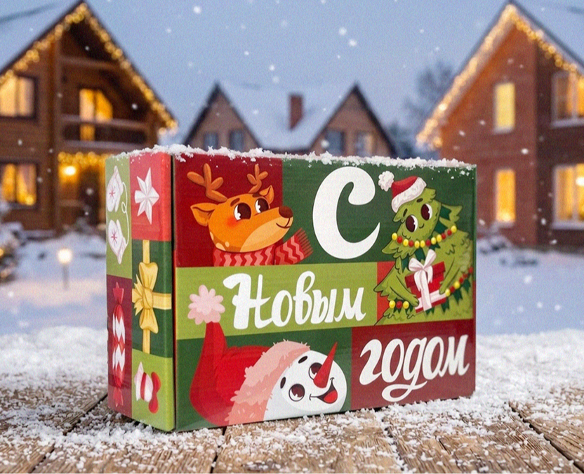 Дизайн новогодних упаковок сюрприз-боксов на Dprofile