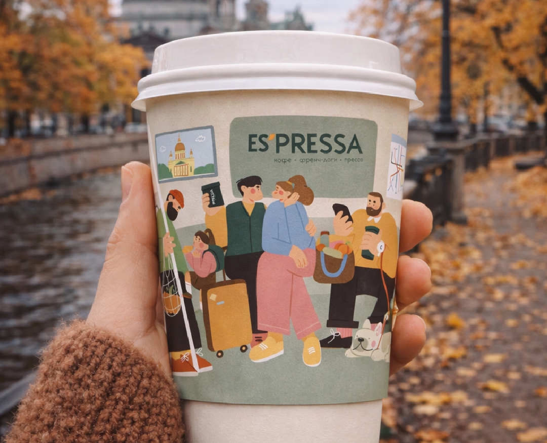 ИЛЛЮСТРАЦИИ ДЛЯ КОФЕЙНИ ЭСПРЕССА — Брендинг, Иллюстрация на Dprofile