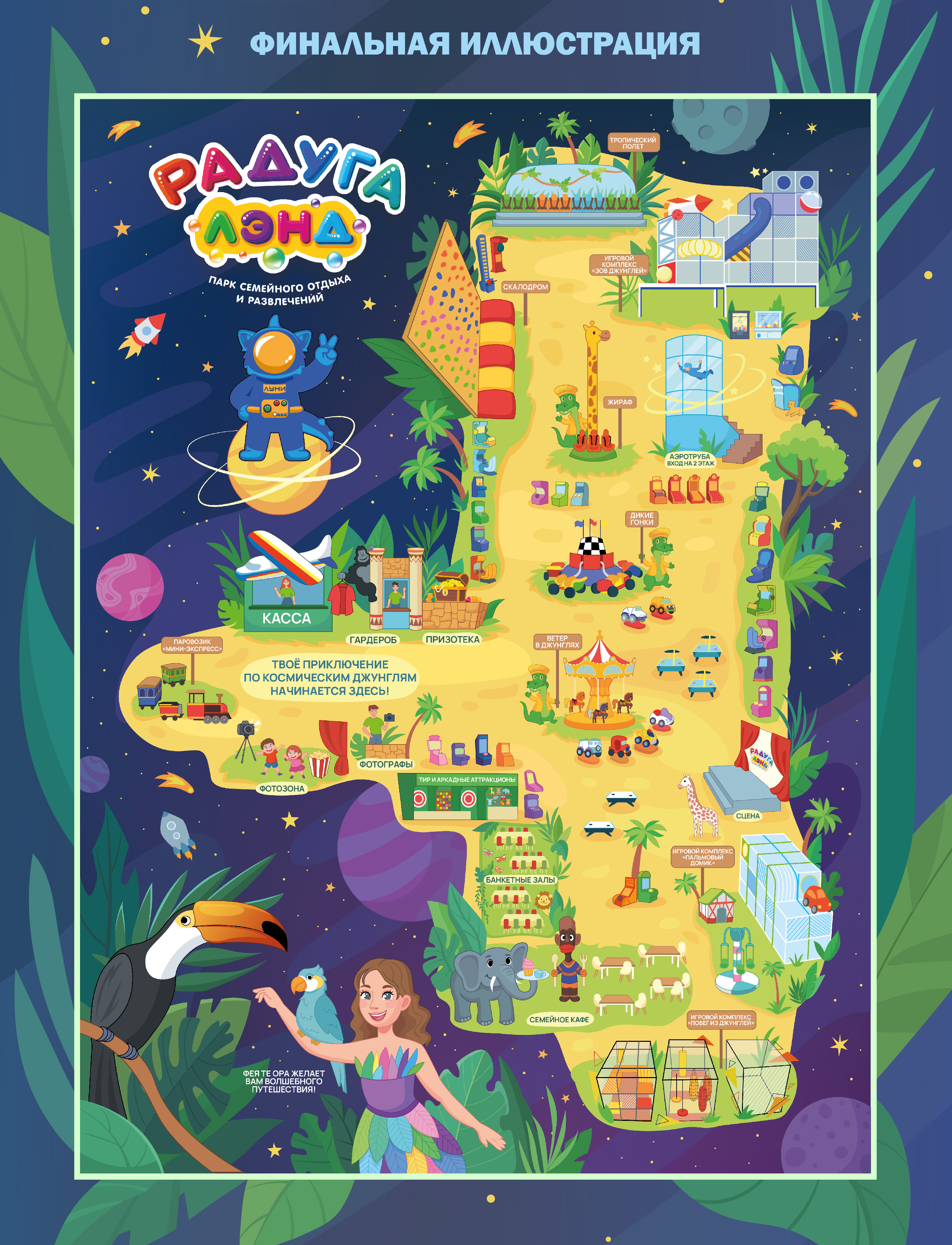 Иллюстрация карты для парка развлечений — Изображение №4 — Иллюстрация, Графика на Dprofile