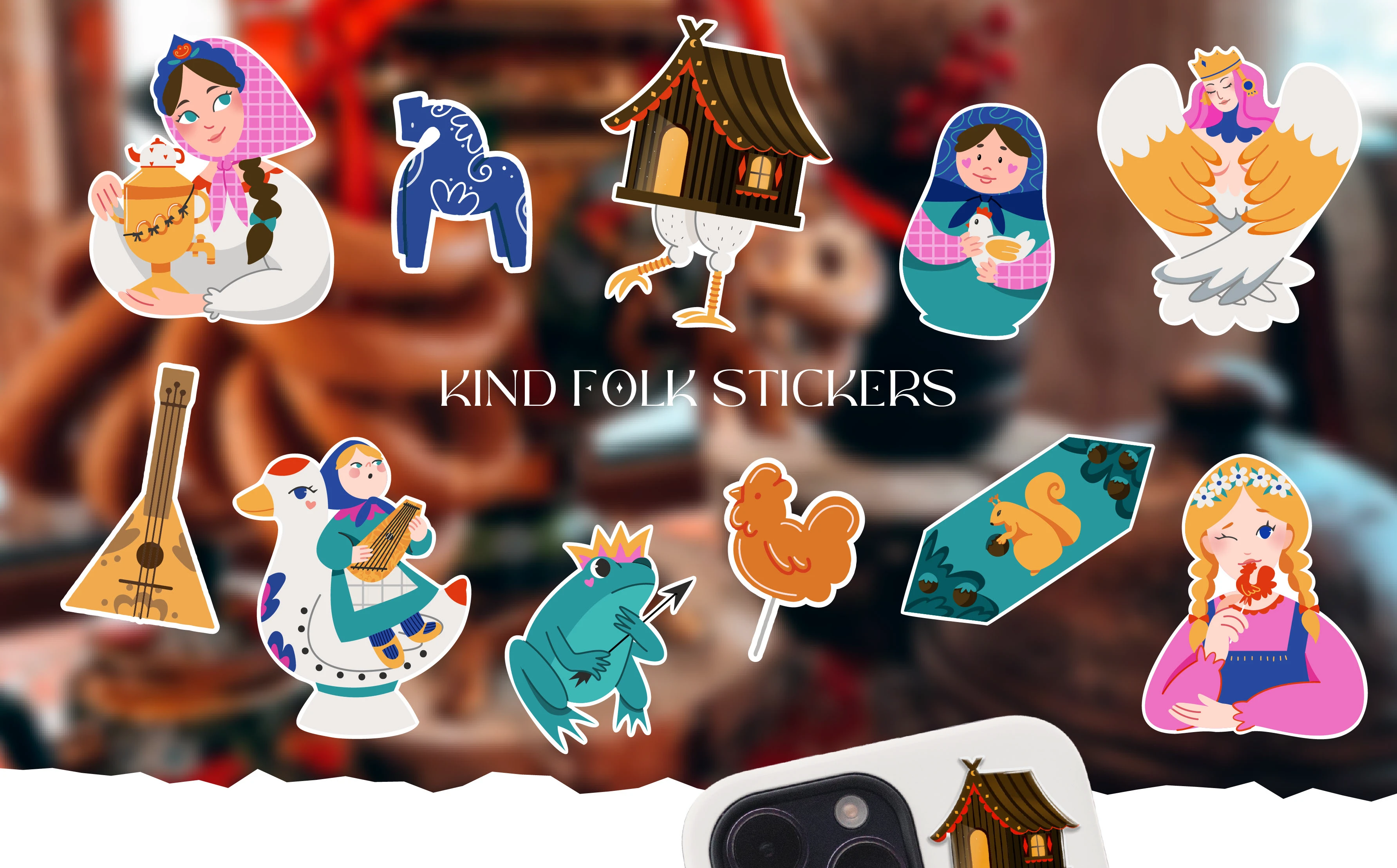 Русские народные стикеры — Изображение №1 — Брендинг, Иллюстрация на Dprofile