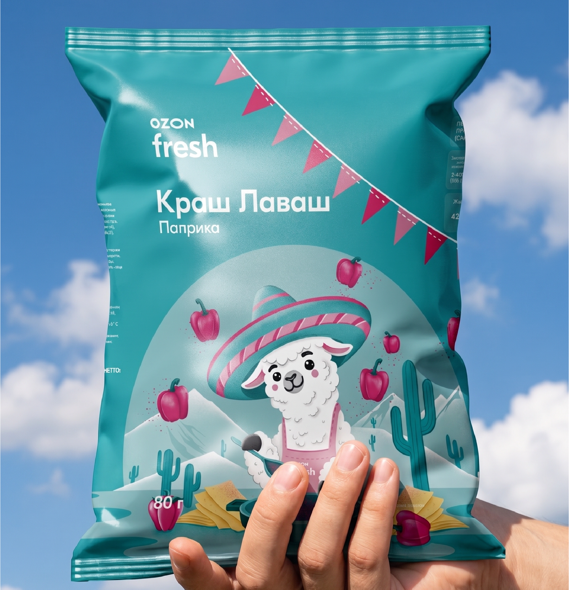 Упаковка чипсов Ozon fresh: Дизайн и Иллюстрации — Изображение №8 — Брендинг, Иллюстрация на Dprofile