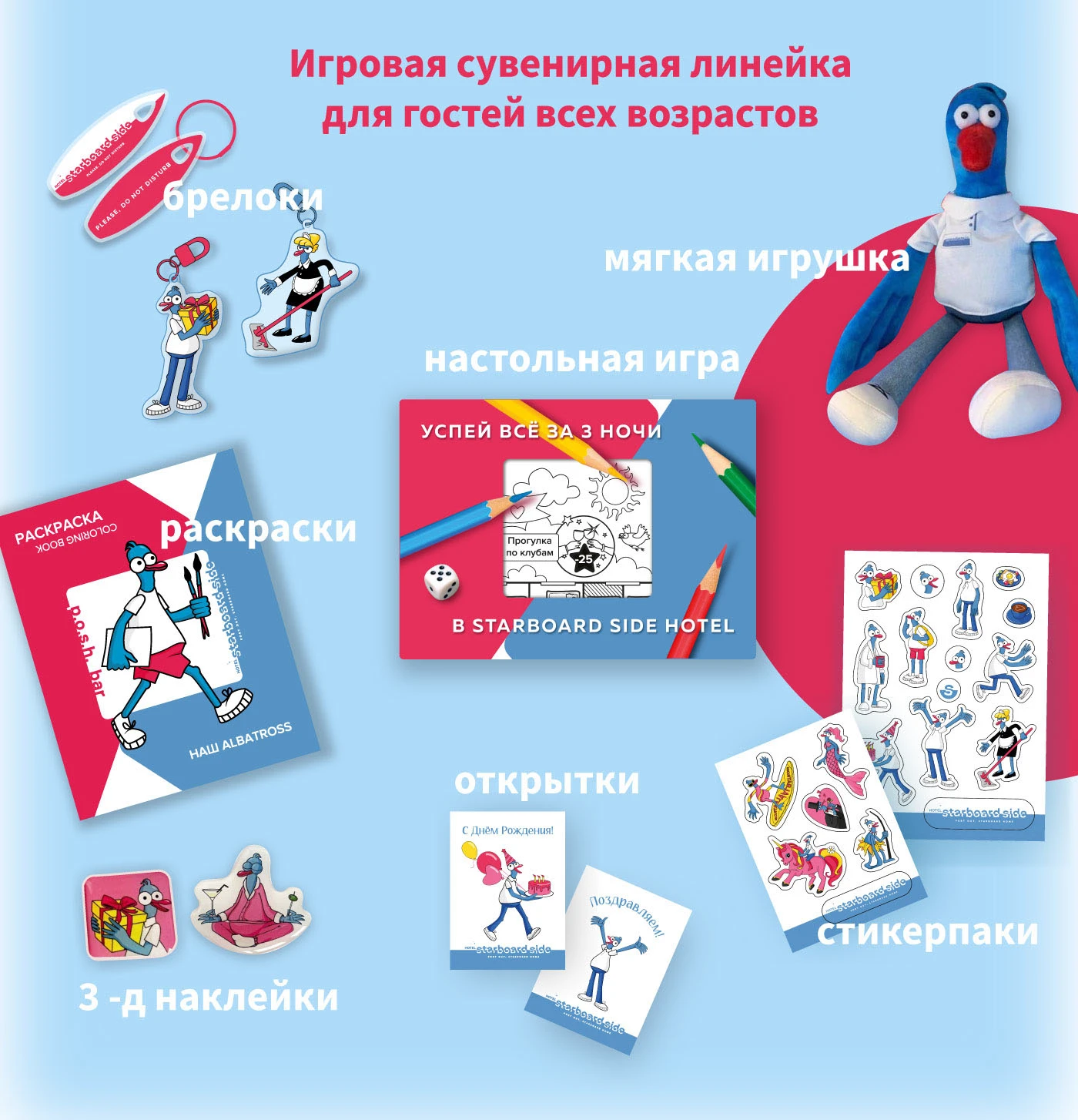 Бренд-персонаж Albatross для Starboardside Hotel — Изображение №15 — Брендинг, Иллюстрация на Dprofile