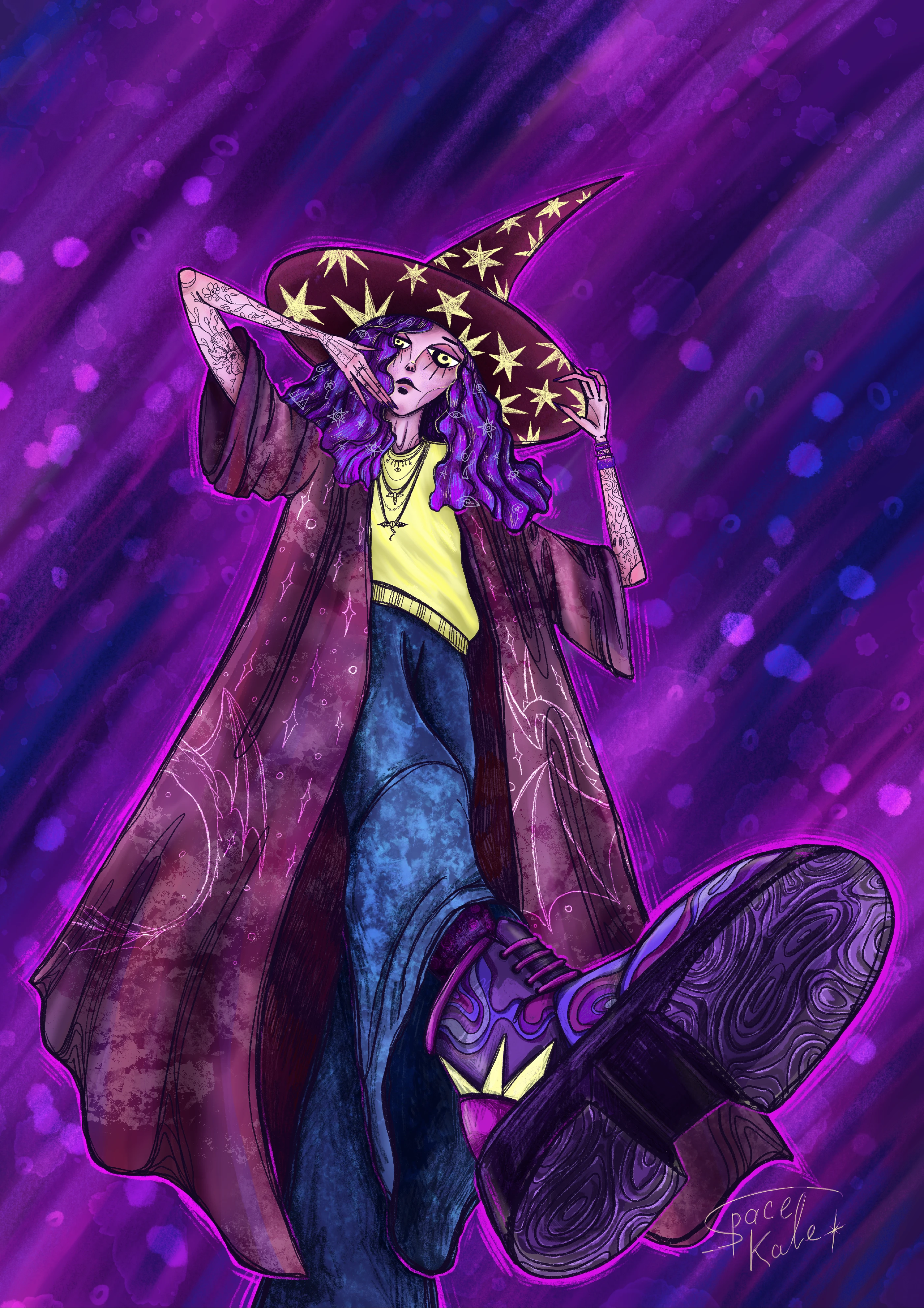 Space Witch Illustration – A Journey Through Worlds — Изображение №12 — Иллюстрация на Dprofile