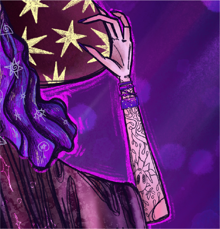 Space Witch Illustration – A Journey Through Worlds — Изображение №7 — Иллюстрация на Dprofile