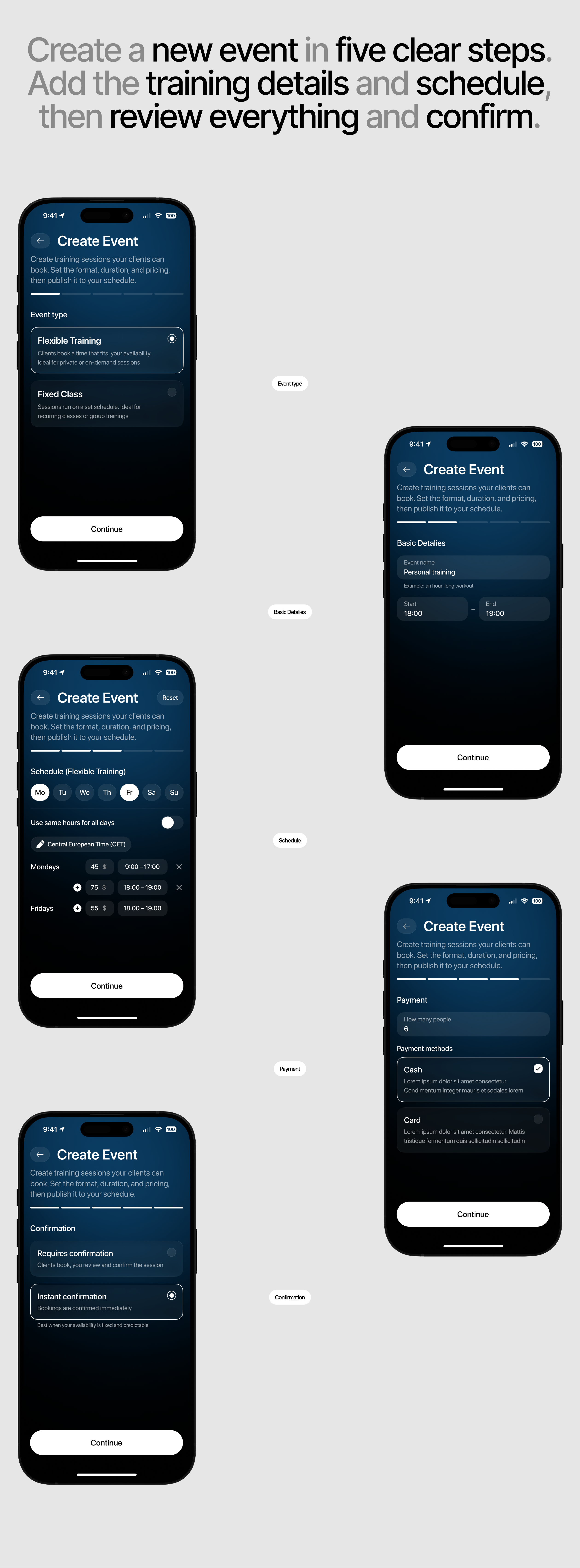 Fitness Coach Management — Mobile App & UI/UX Design — Изображение №16 — Интерфейсы на Dprofile