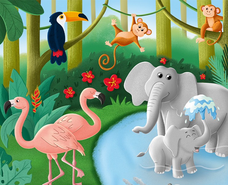 Водная раскраска с животными со всего света на Dprofile