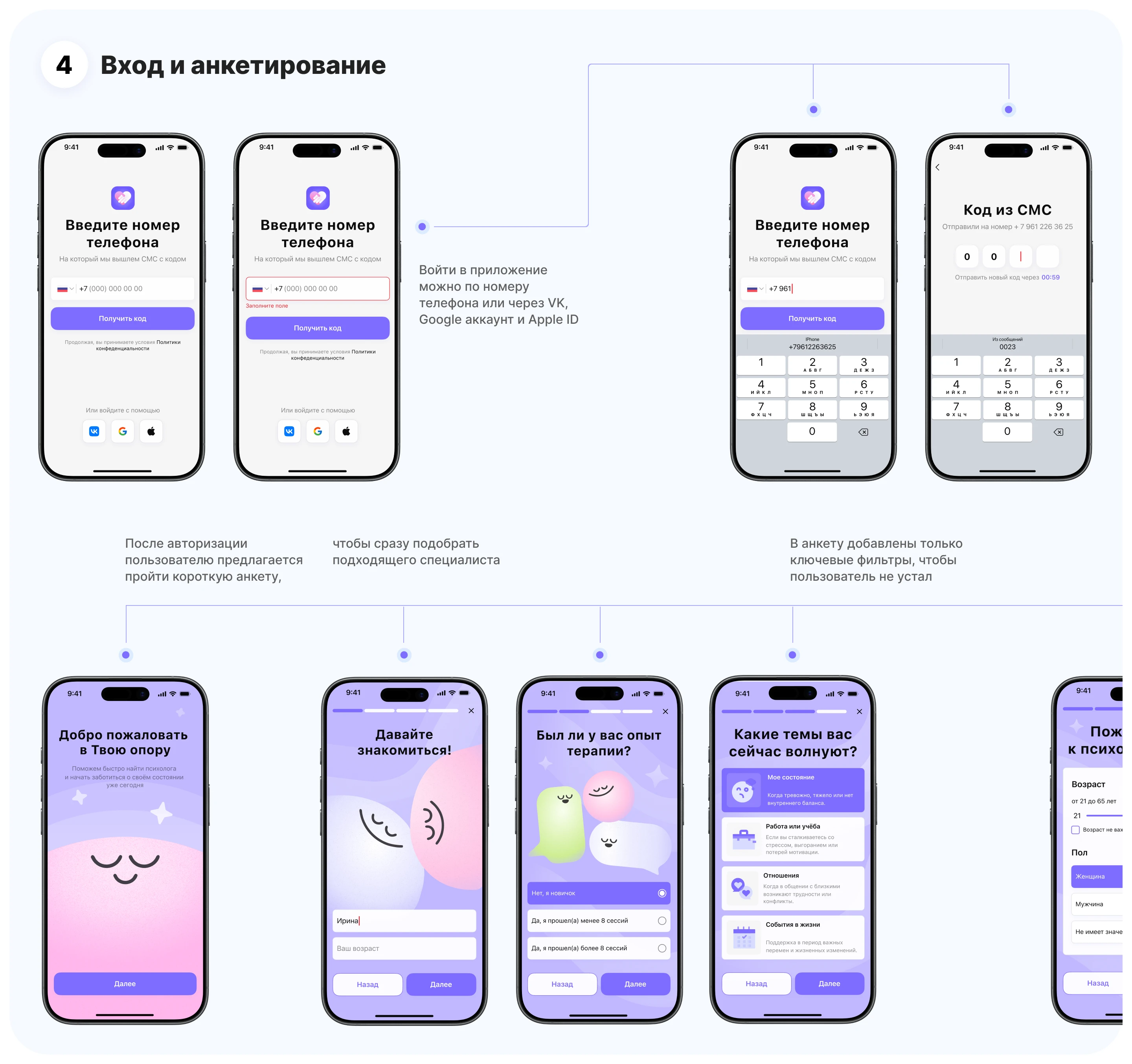 Мобильное приложение по подбору психолога — Изображение №4 — Интерфейсы на Dprofile