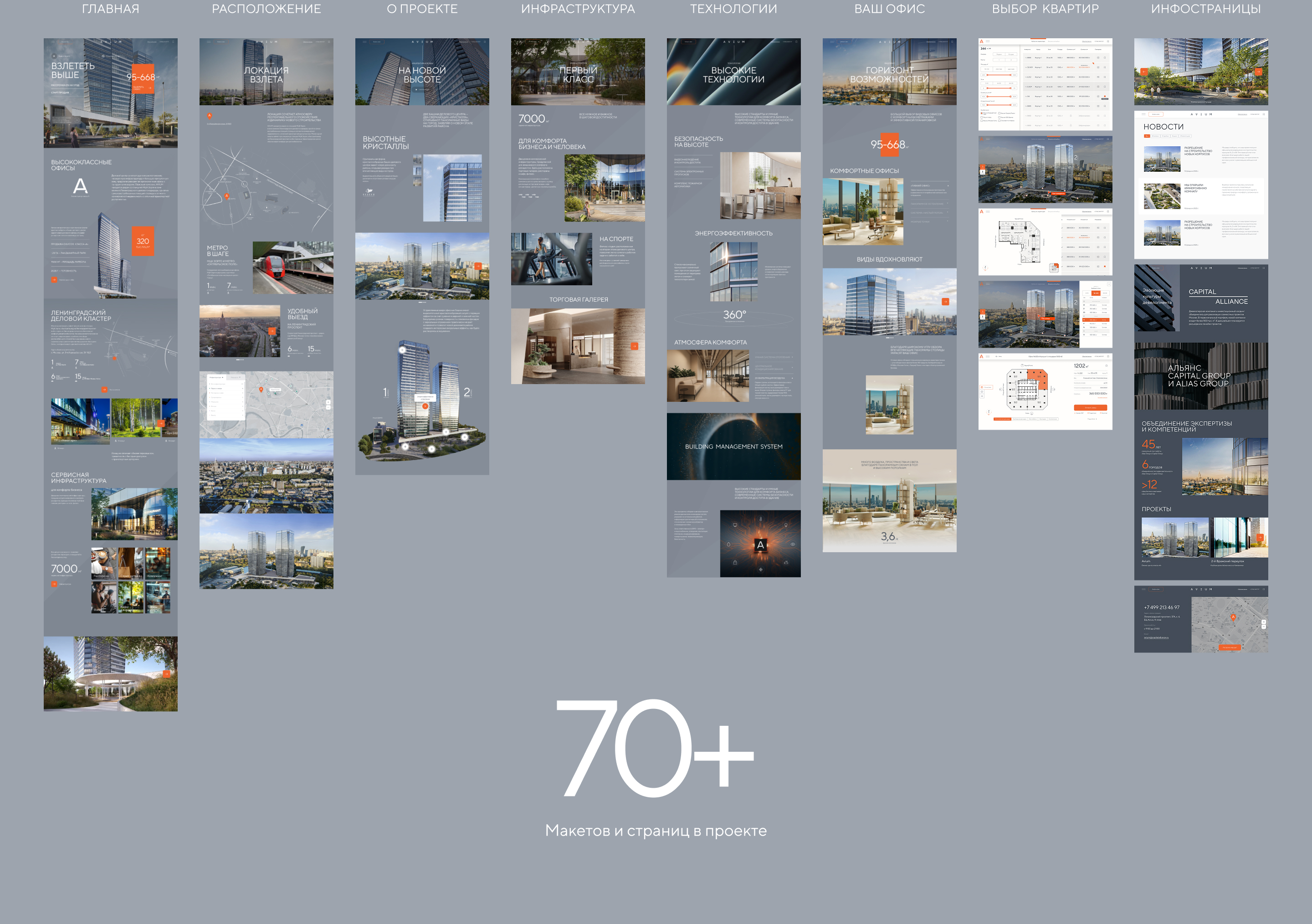Взлететь выше — сайт БЦ АВИУМ — Изображение №3 — Интерфейсы на Dprofile