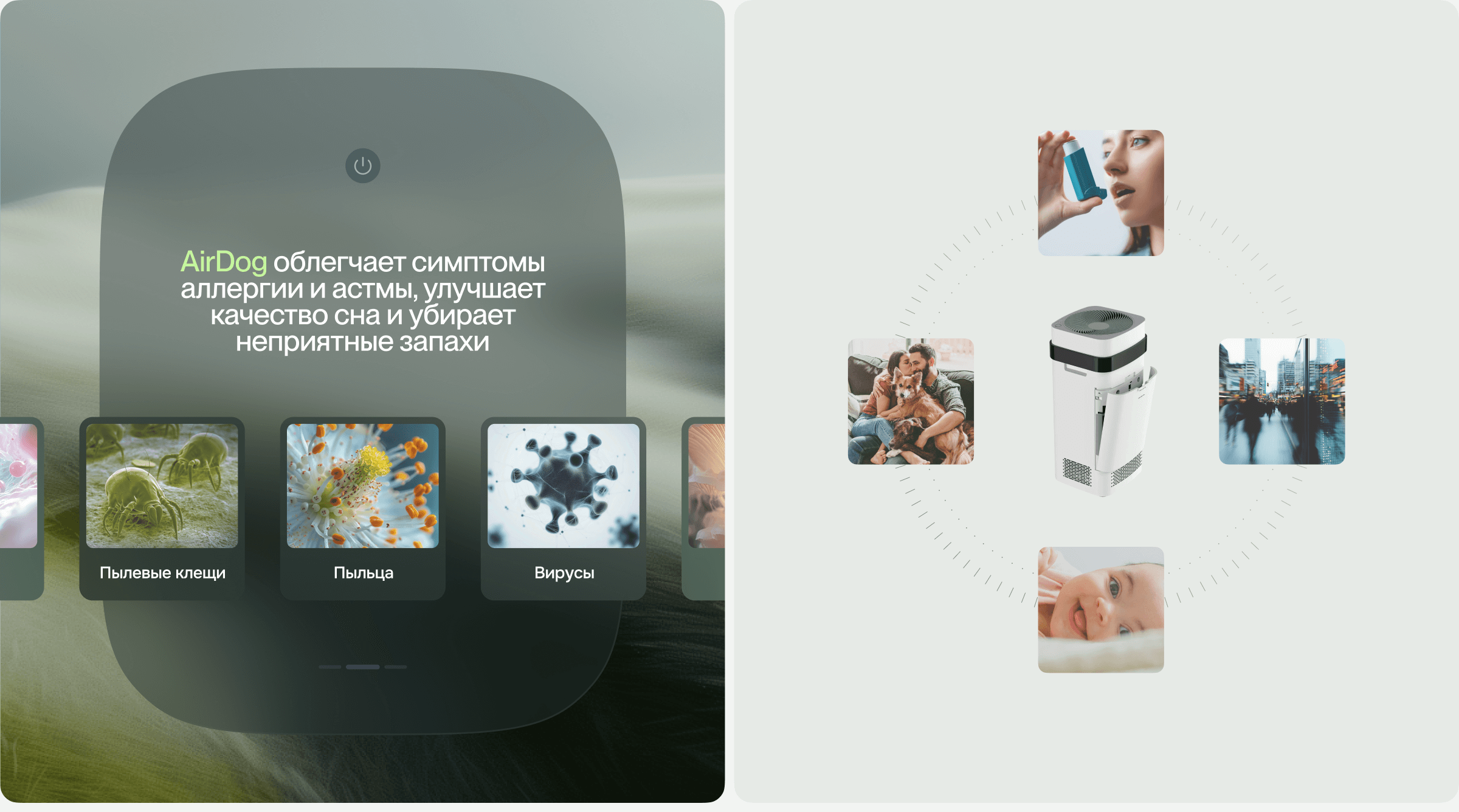 AirDog | Очиститель воздуха — Изображение №6 — Интерфейсы, Анимация на Dprofile