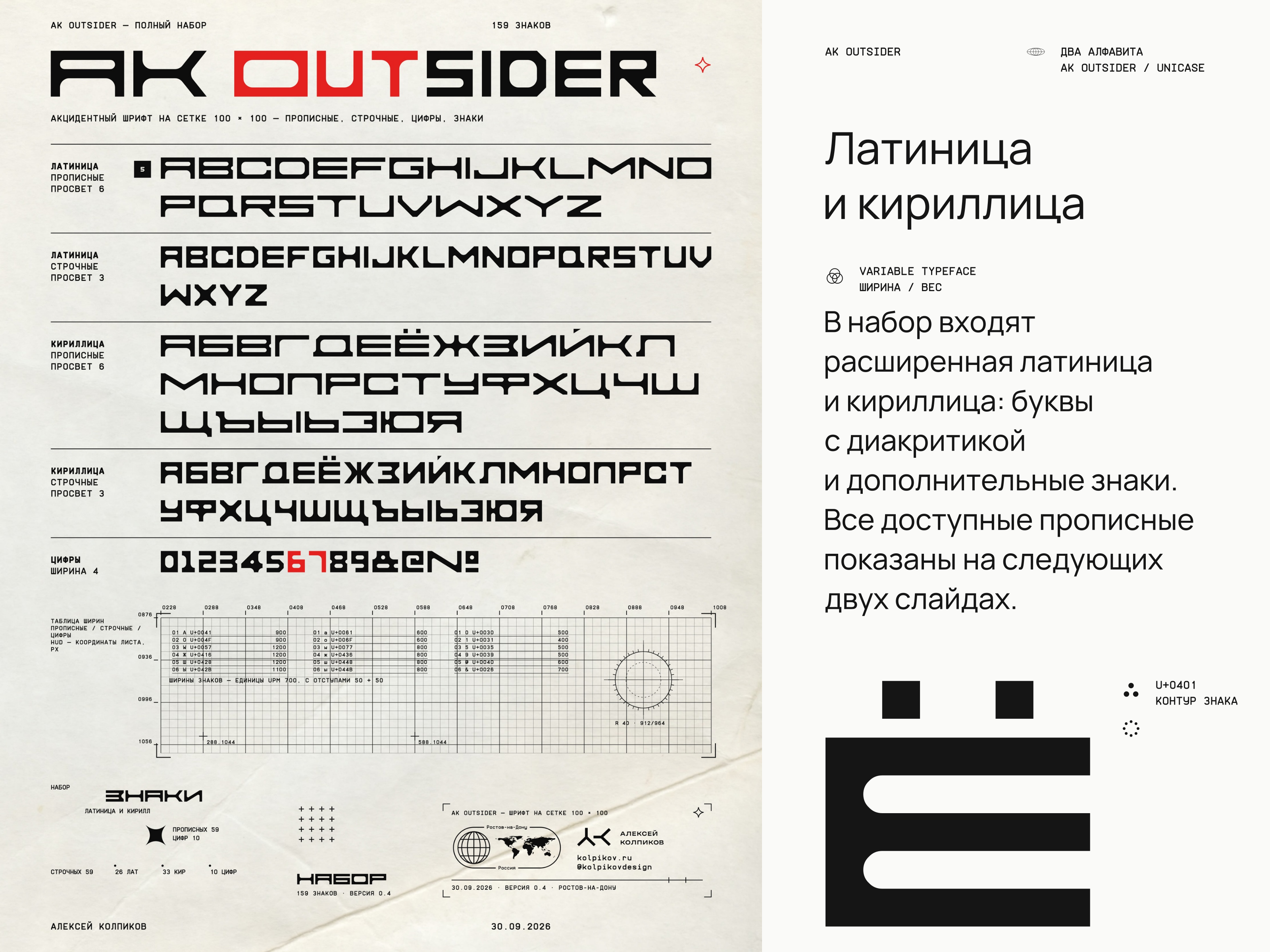 Шрифт AK Outsider — Изображение №18 — Брендинг, Графика на Dprofile